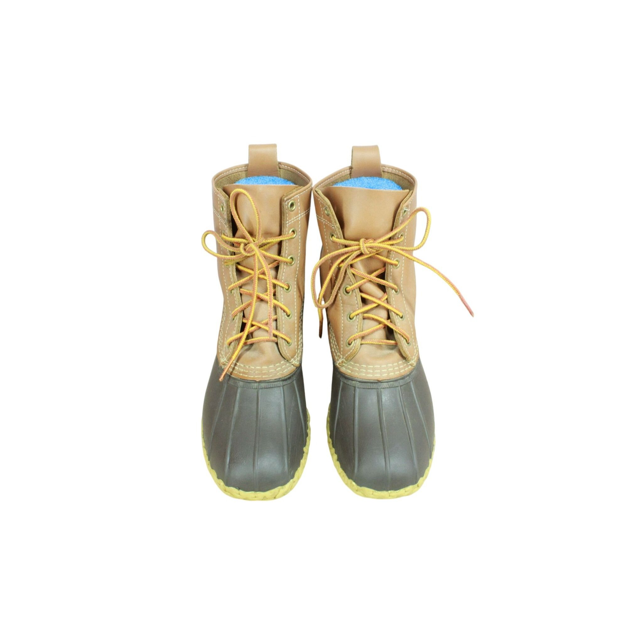 Leather LL Bean Women's Leather 8" Lace Up Unlined Ankle Duck Boots Size US 10 / IT 40 - 5 Thumbnail