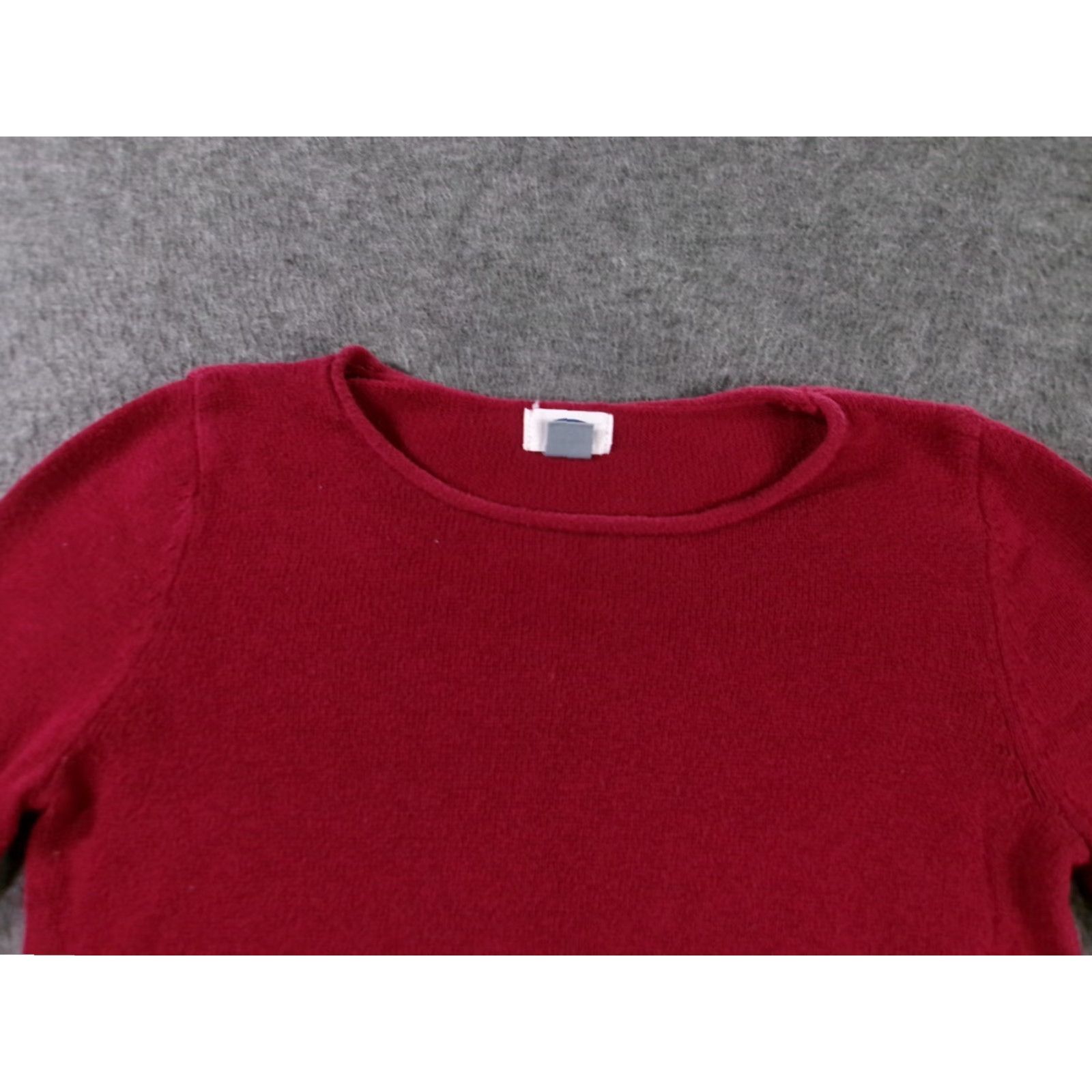 Old Navy VINTAGE Old Navy Sweater Women S Red Solid Knit Round Neck Pullover 90s Preppy Office Casual Knitwear - Womens Size Small Red Size S / US 4 / IT 40 - 2 Thumbnail