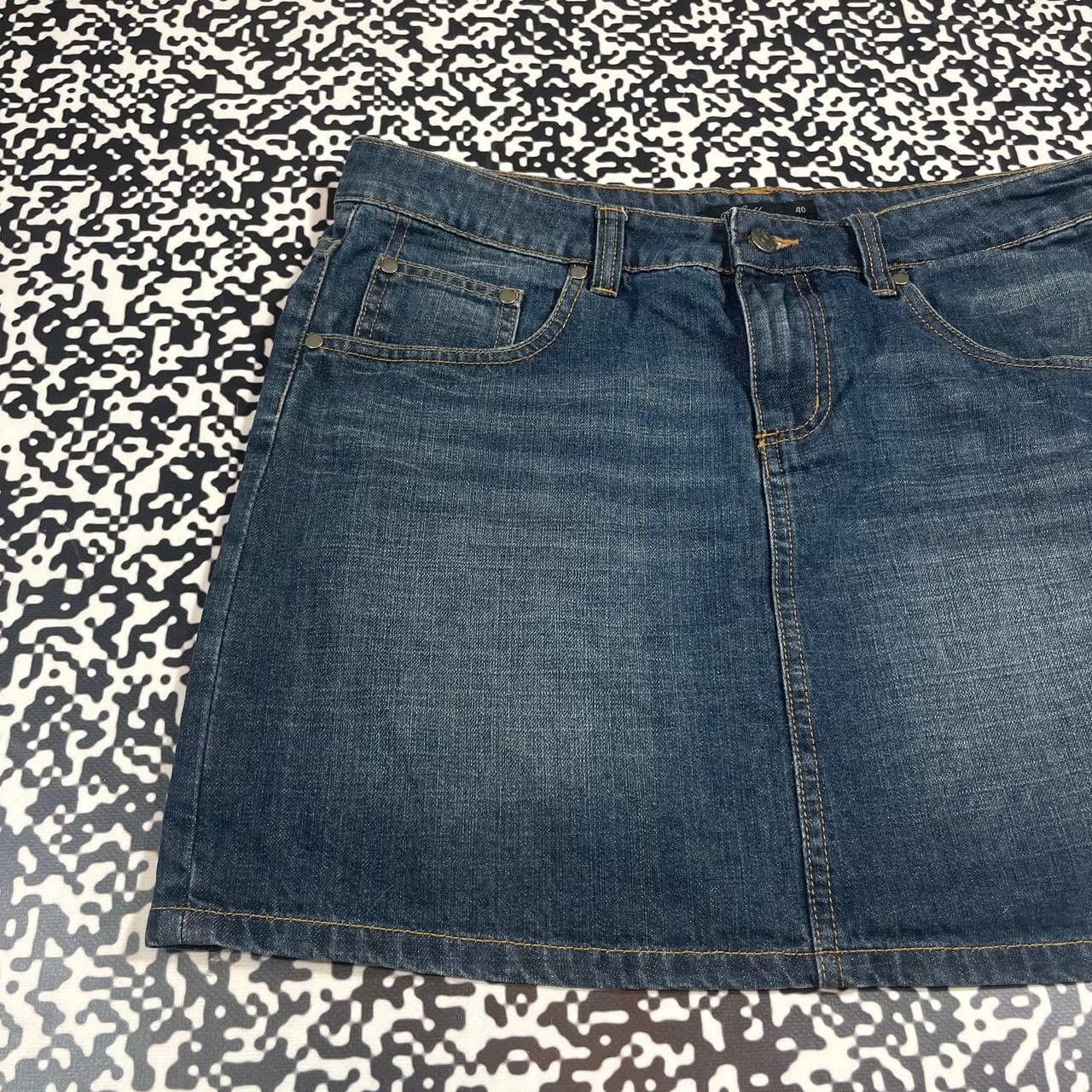 Vintage Vintage Y2K Denim Mini Skirt Retro Casual 90s Style Size 29" - 6 Thumbnail
