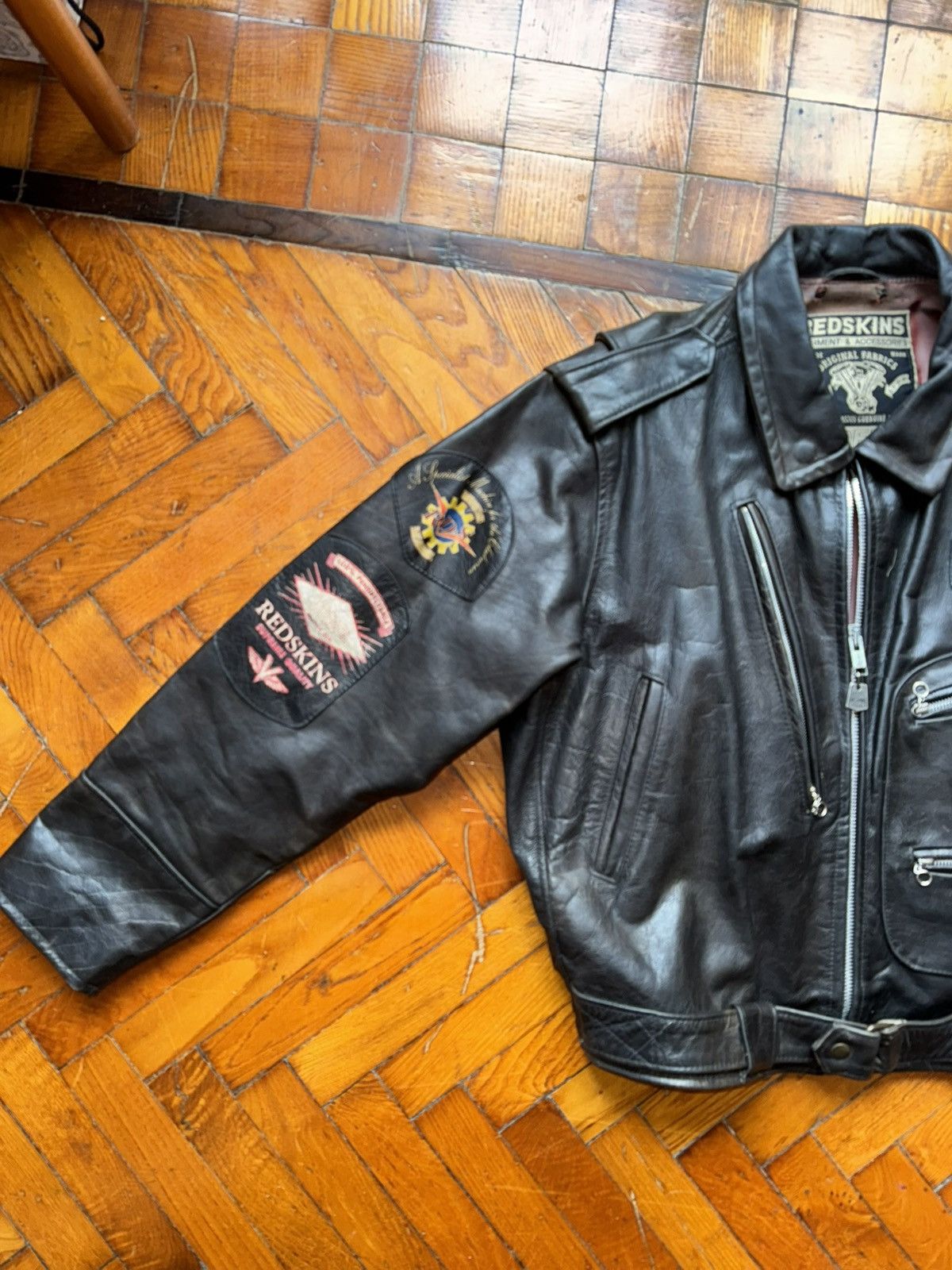 Other REDSKINS Steerhide Leather Jacket – Riders Patch Edition Size US L / EU 52-54 / 3 - 2 Thumbnail