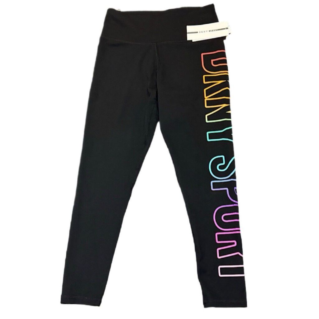 DKNY DKNY Multi-Colour Ombre Logo 7/8 Leggings Black Size Small Size 27" / US 4 / IT 40 - 1 Thumbnail