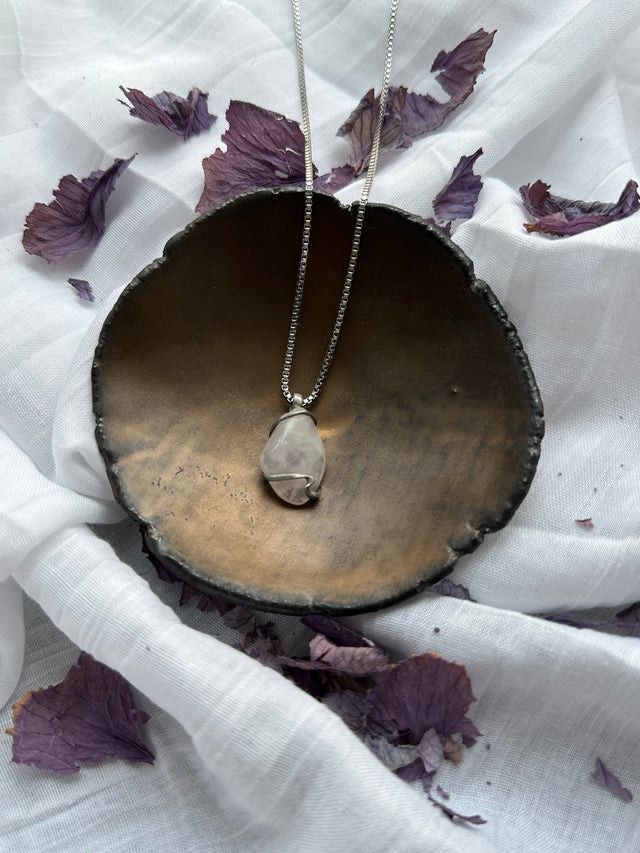 Other “Quiet Bloom” – Rose Quartz Pendant by Laura Řezaninova Size ONE SIZE - 1 Thumbnail