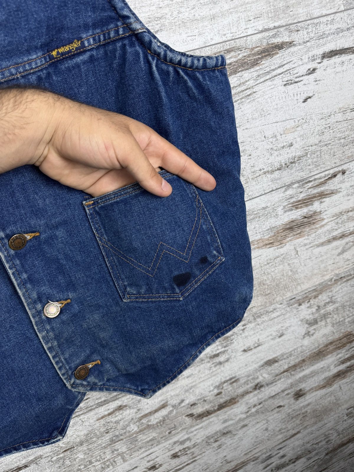 Wrangler Mens Vintage Wrangler Denim vest jeans Made in USA rare y2k Size US L / EU 52-54 / 3 - 4 Thumbnail