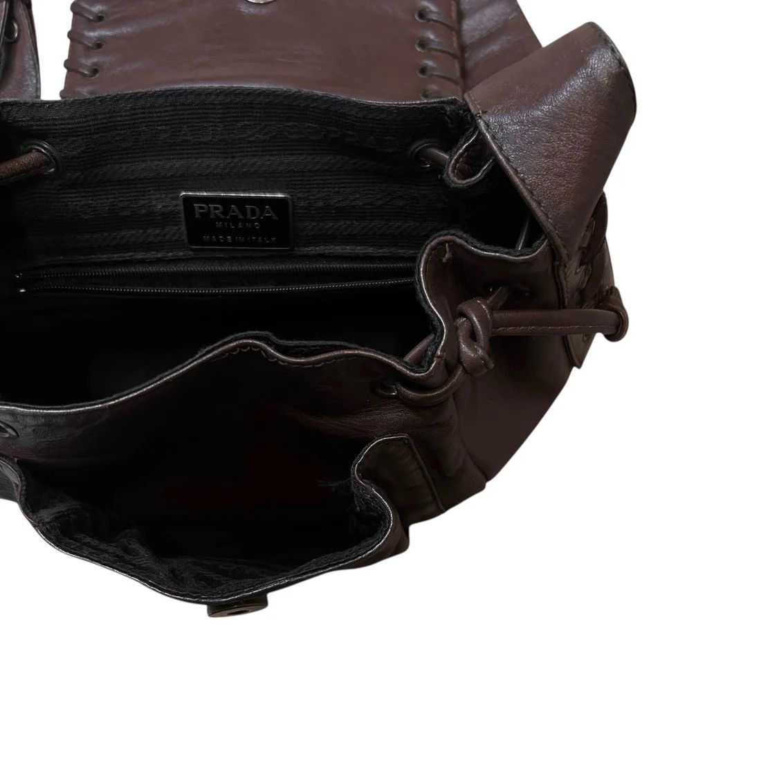 Prada Laced Eyelet Leather Bag