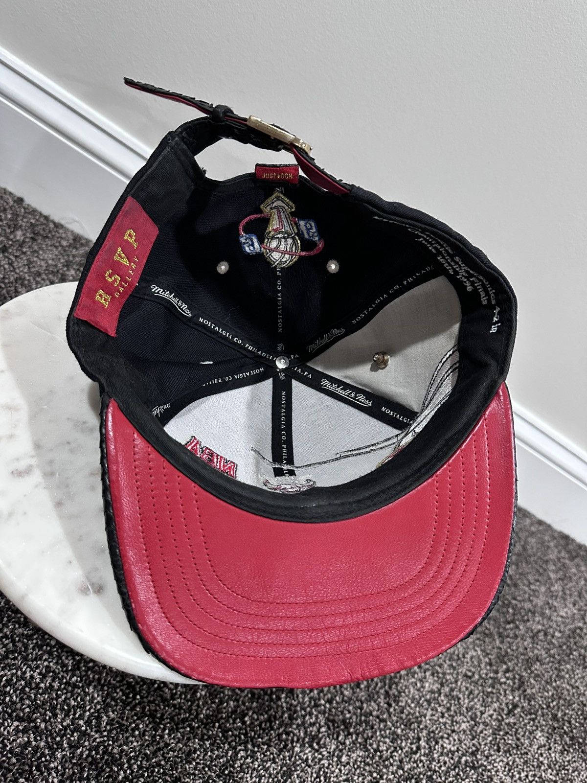 Just Don × Mitchell & Ness × Rsvp Gallery Just Don x Mitchell & Ness NBA Chicago Bulls ‘96 Black Hat Size ONE SIZE - 6 Thumbnail