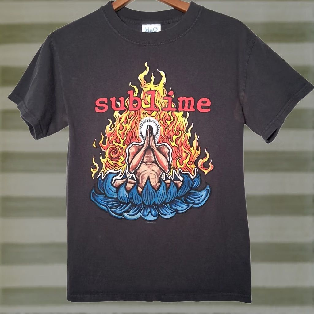 Vintage VINTAGE Sublime Band Shirt S Gray Graphic T Distressed Music Punk Rock Surf Ska Grunge 1997 Mens Size US S / EU 44-46 / 1 - 1 Thumbnail