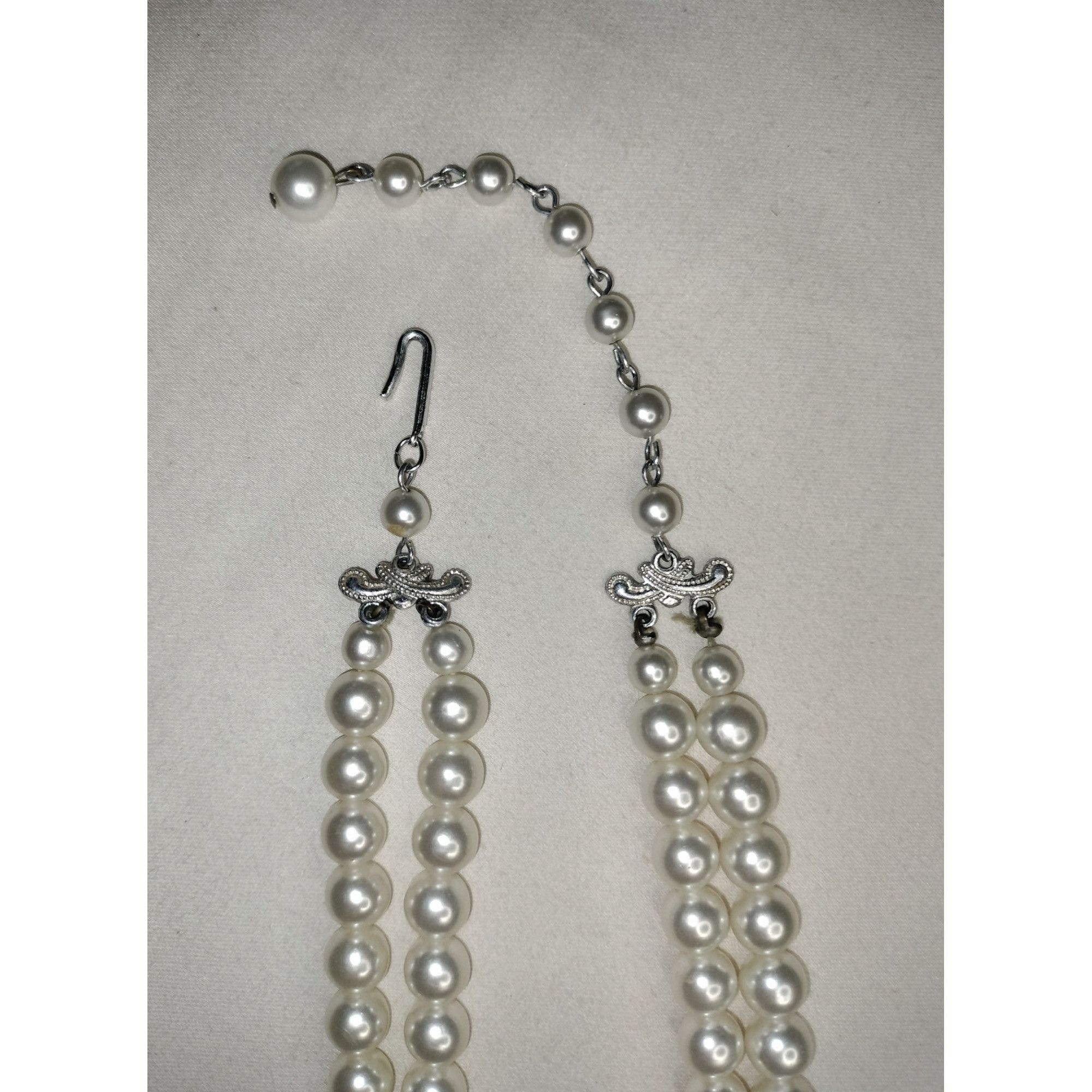 Vintage Vintage Double Strand Faux Pearl Necklace Eggshell Off White Size ONE SIZE - 3 Thumbnail