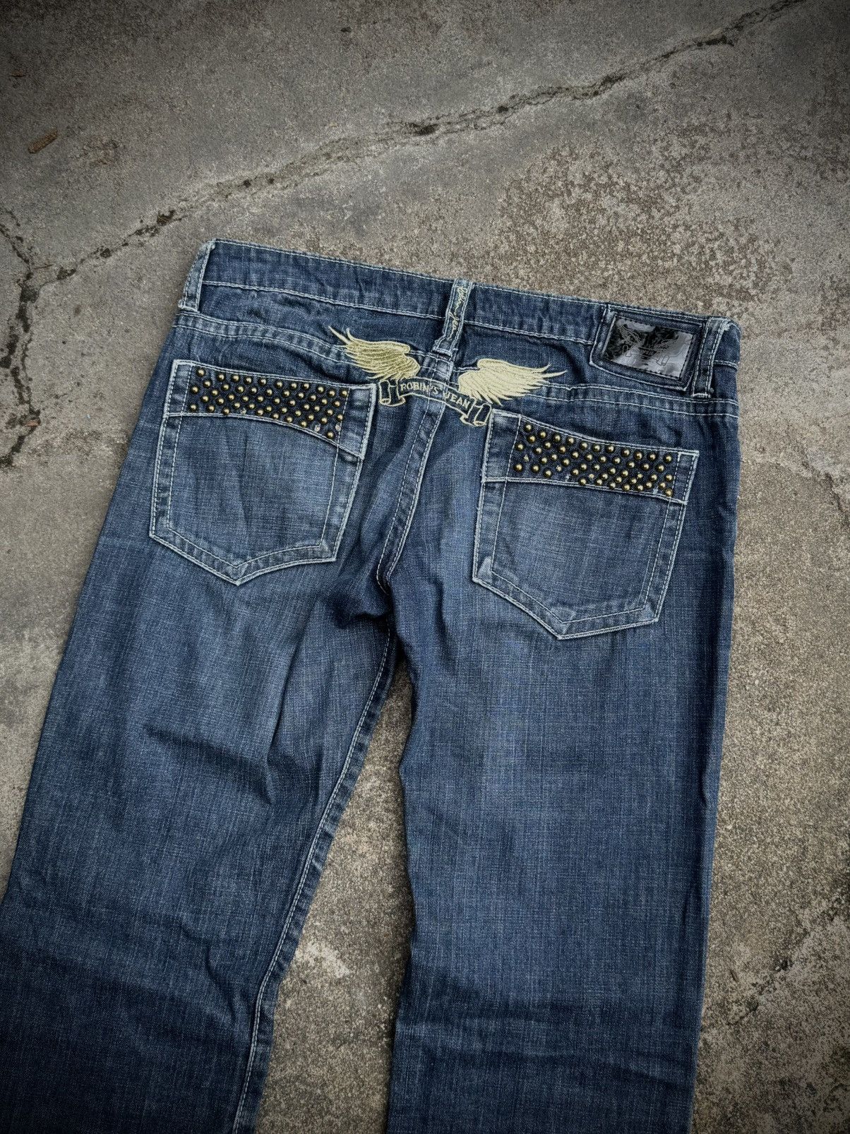 Robins Jeans Gold Wings Robins Jeans Denim Studded styled Size US 29 - 1 Thumbnail