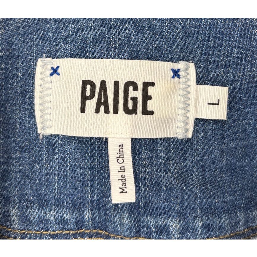 Paige PAIGE Denim Jean Jacket Madigan Distressed Trucker | Size L Size L / US 10 / IT 46 - 5 Thumbnail