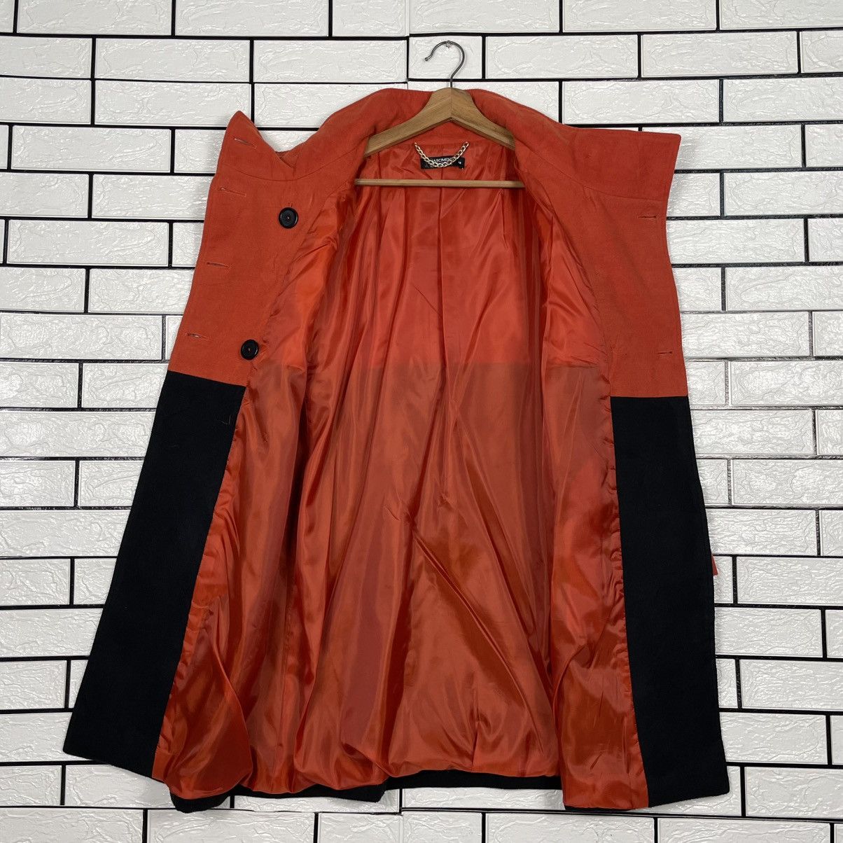 Rinascimento Two Tone Double Breasted Women Coat
