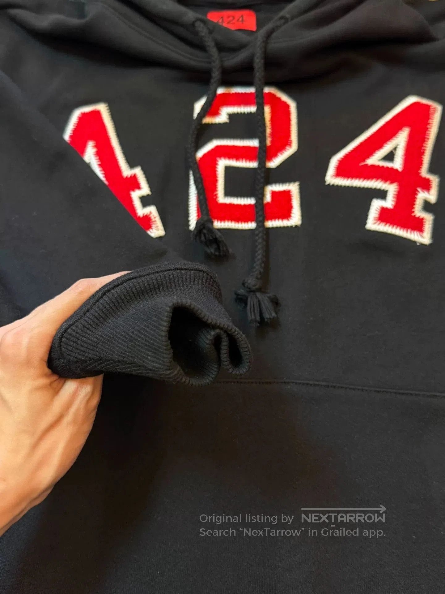 424 424 Embroidered Hoodie. Size US XL / EU 56 / 4 - 4 Thumbnail