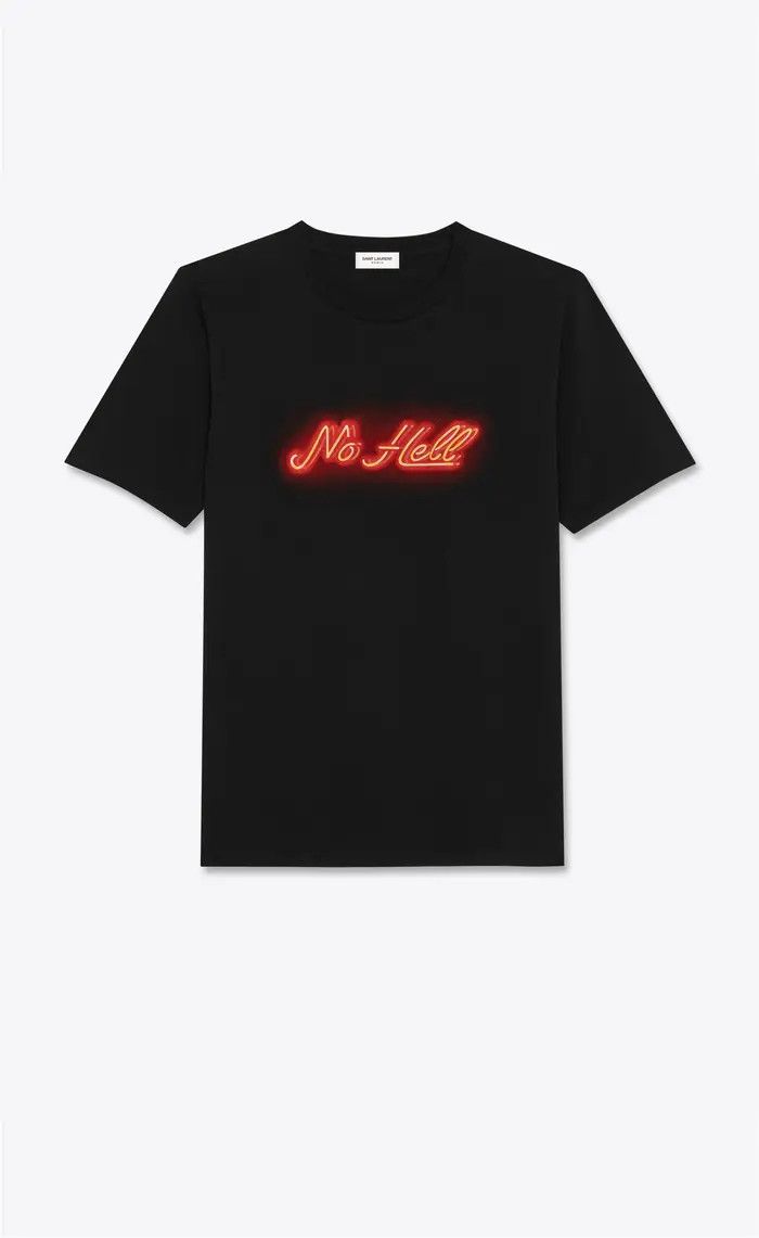 Saint Laurent Paris o1bcso1str1124 No Hell T-Shirt in Black Size US L / EU 52-54 / 3 - 1 Preview
