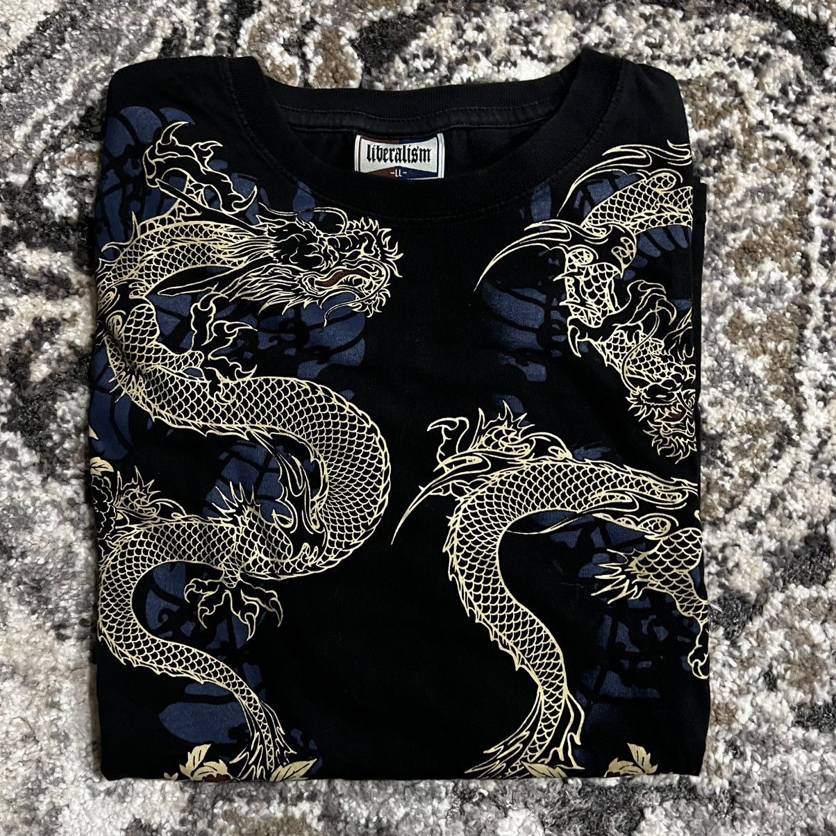 Japanese Brand Black Vintage Dragon Long-Sleeve Size US L / EU 52-54 / 3 - 1 Thumbnail