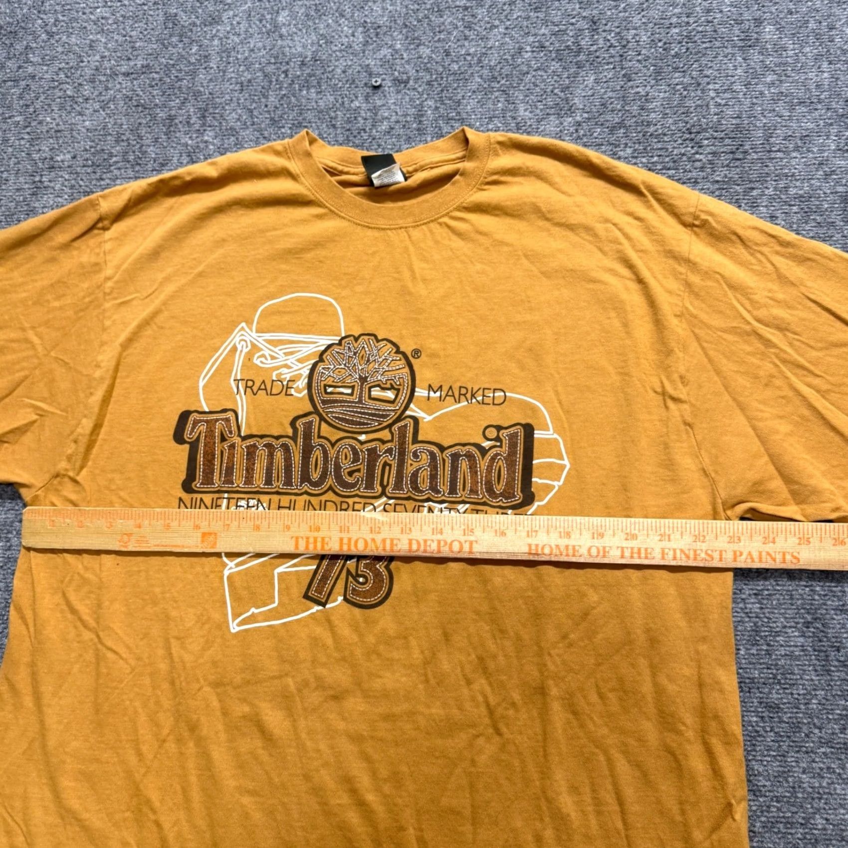Timberland VINTAGE Timberland T-shirt XL Long-sleeve Made In USA Yellow Y2K Embroidered Mens Size US XL / EU 56 / 4 - 4 Thumbnail