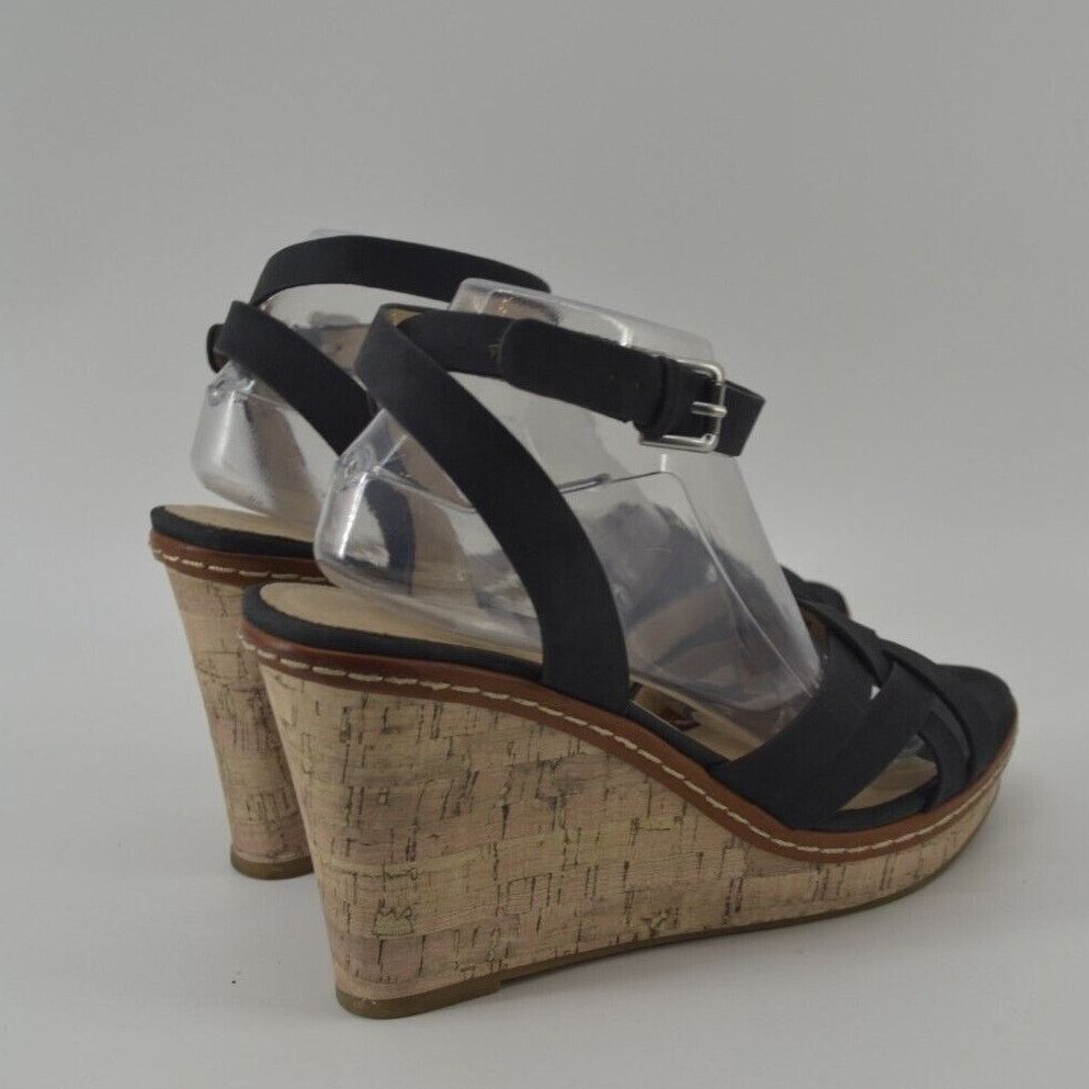 Other CL Laundry Womens Size 10 Black Faux Leather Open Strappy Size US 10 / IT 40 - 10 Thumbnail