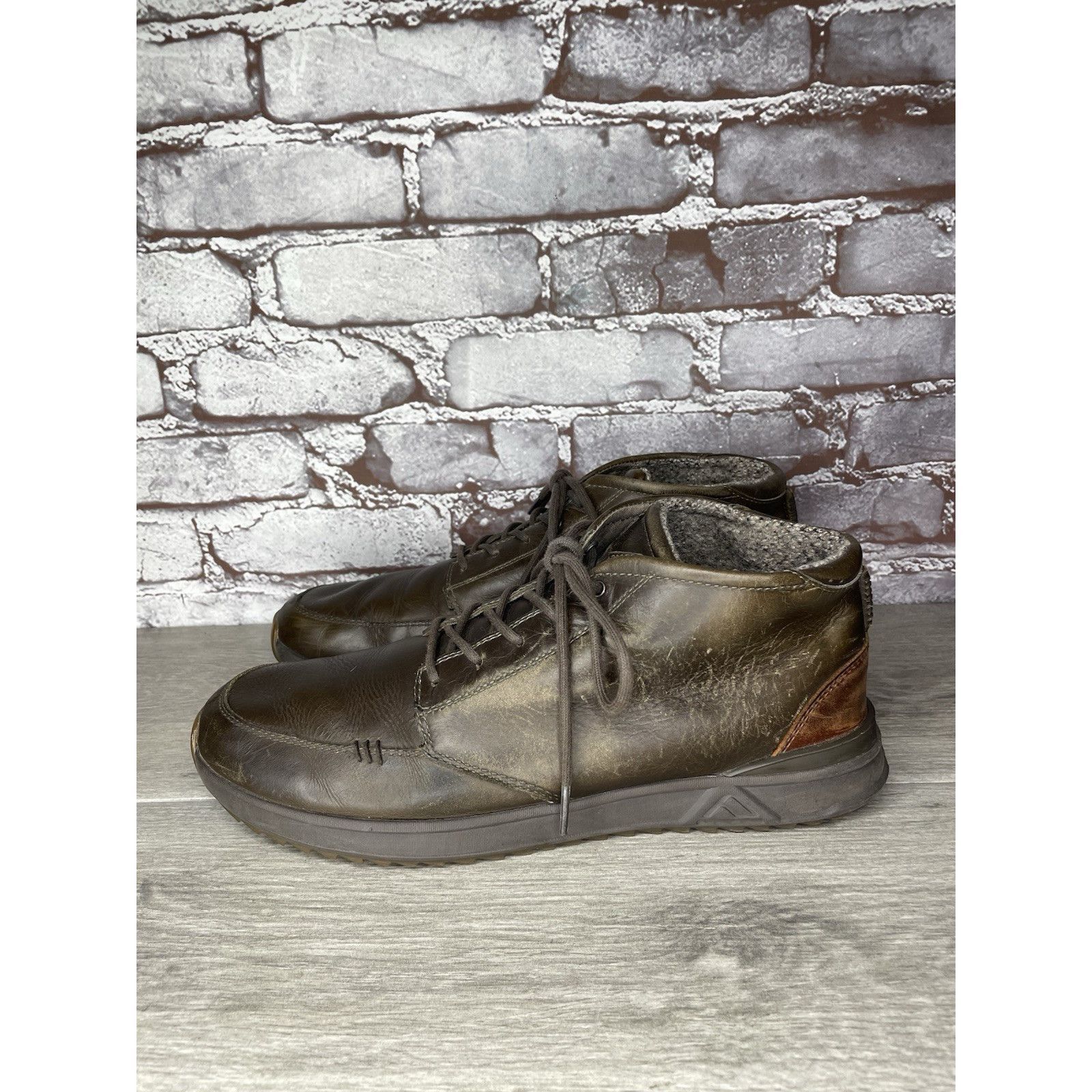 REEF Reef Rover Mid Brown Leather Casual Chukka Boots Shoes Men S Size US 11 / EU 44 - 3 Thumbnail