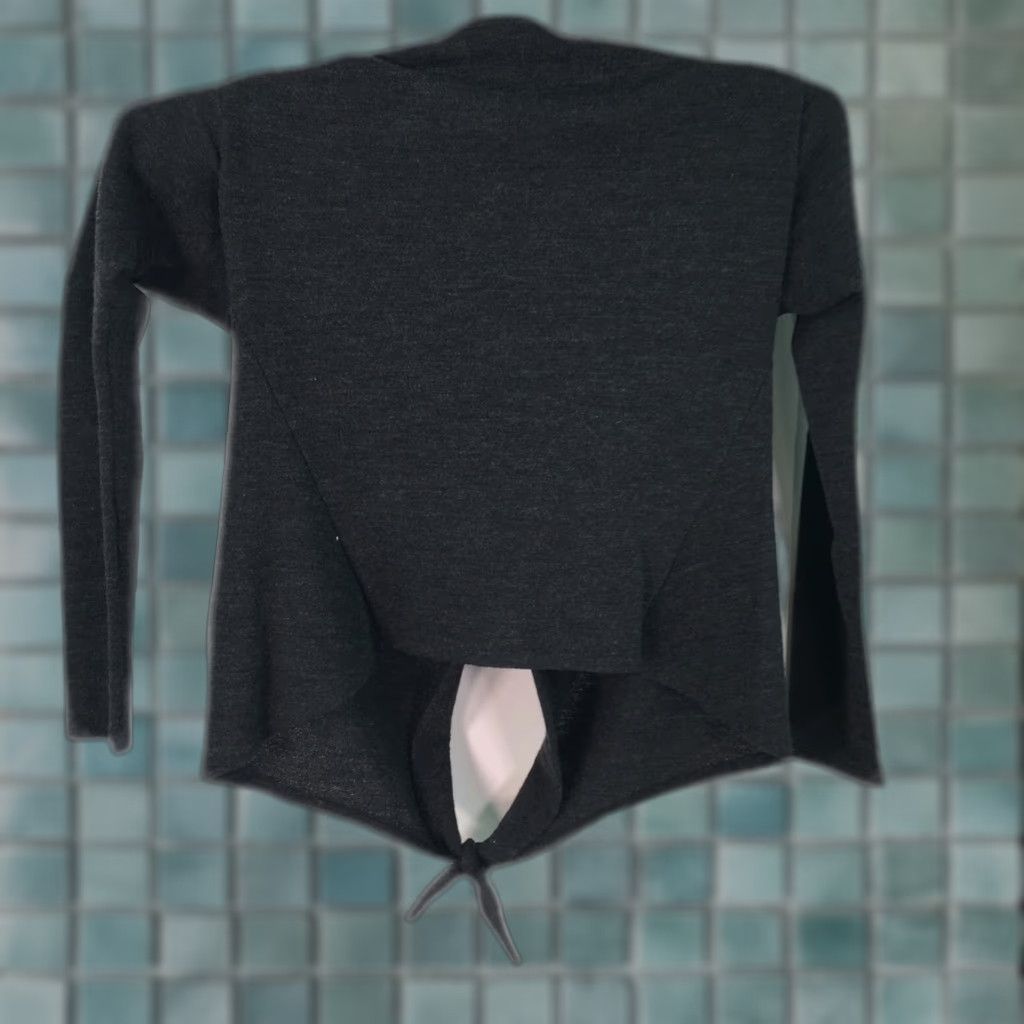 Vintage Vintage Womens Long Sleeve Tie Knot Gray Pullover T-Shirt Chest Size 19 In Size XXL / US 16-18 / IT 52-54 - 1 Thumbnail