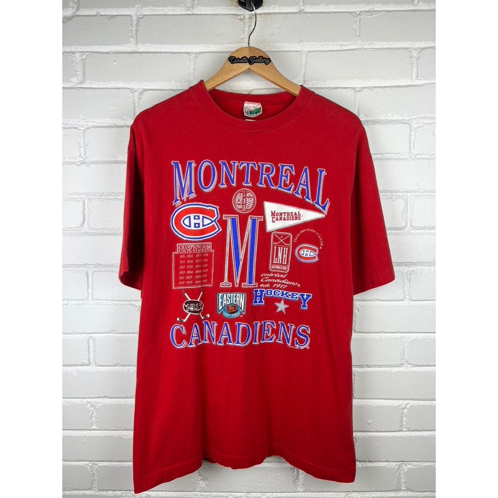 Vintage Vintage 1993 Montreal Canadians NHL Hockey Graphic T Shirt L Size US L / EU 52-54 / 3 - 1 Thumbnail