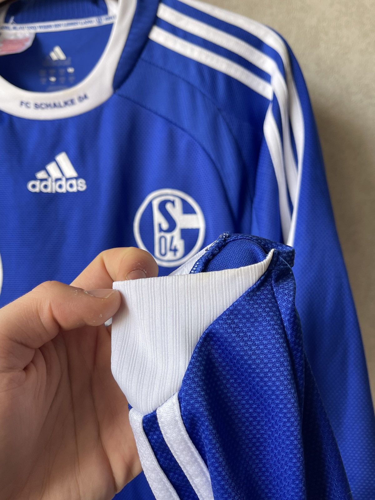 Adidas Vintage ADIDAS FC Schalke 04 Gazprom Jersey Long Sleeve Size US XL / EU 56 / 4 - 14 Thumbnail