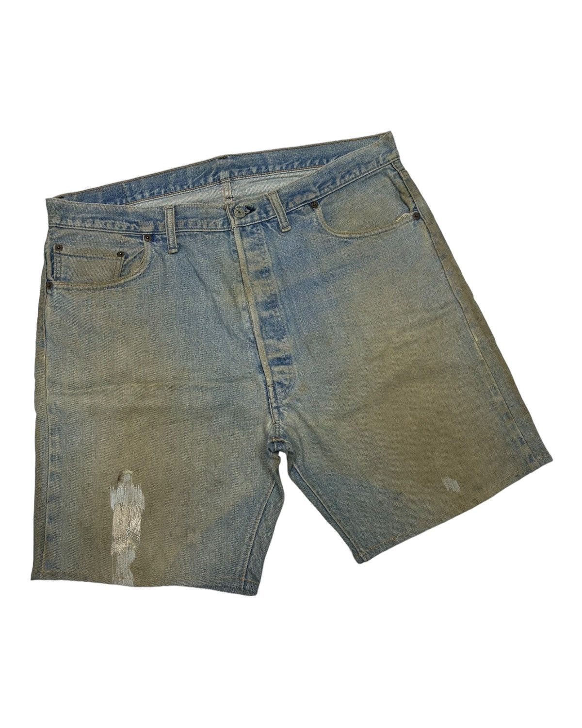 Levi's 🔥LEVIS 501 BUTTON 6 SELVEDGE DENIM SHORT JEANS Size US 36 / EU 52 - 3 Thumbnail