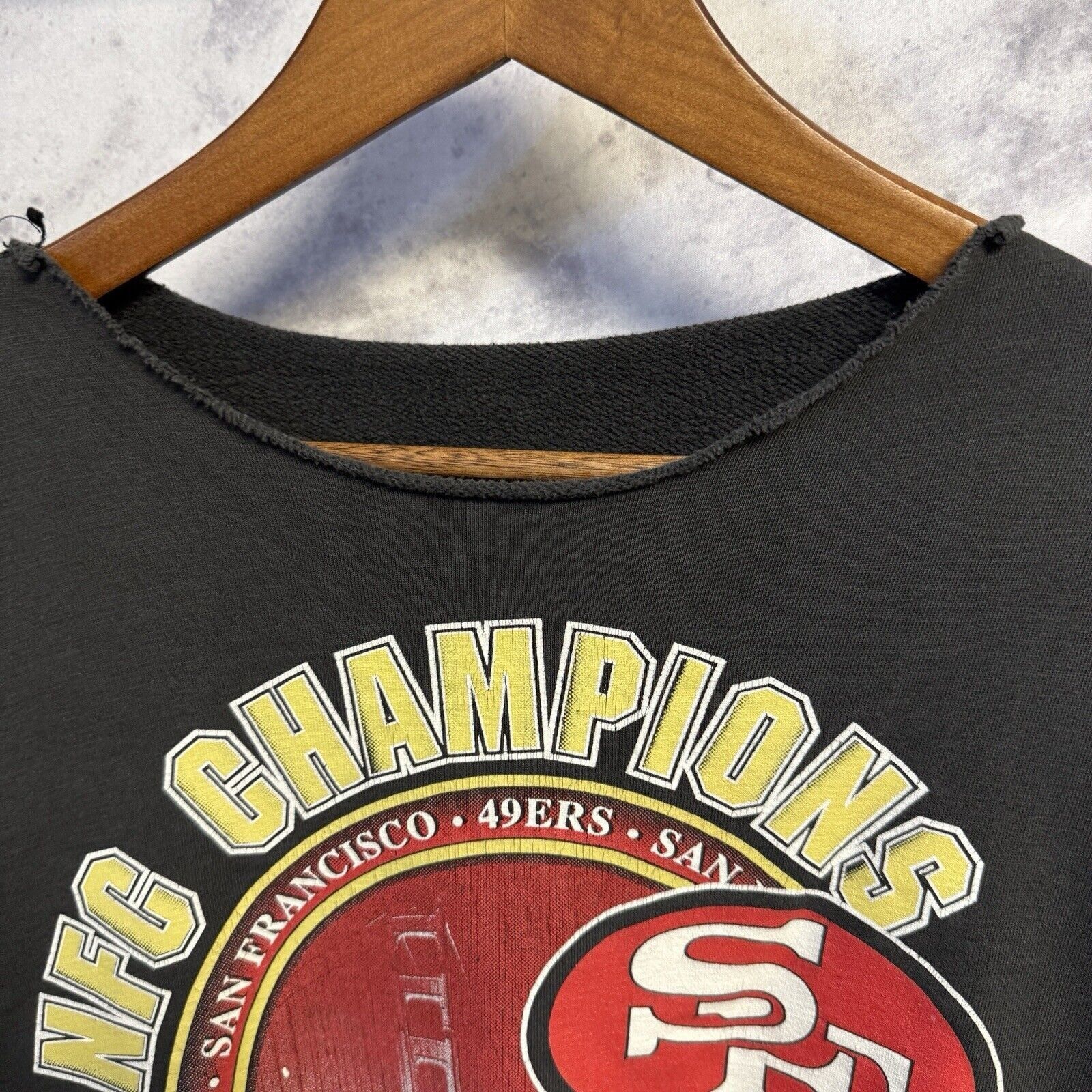 Vintage Vintage 90s San Francisco 49ers Sweatshirt Adult Large Black Size US L / EU 52-54 / 3 - 3 Thumbnail