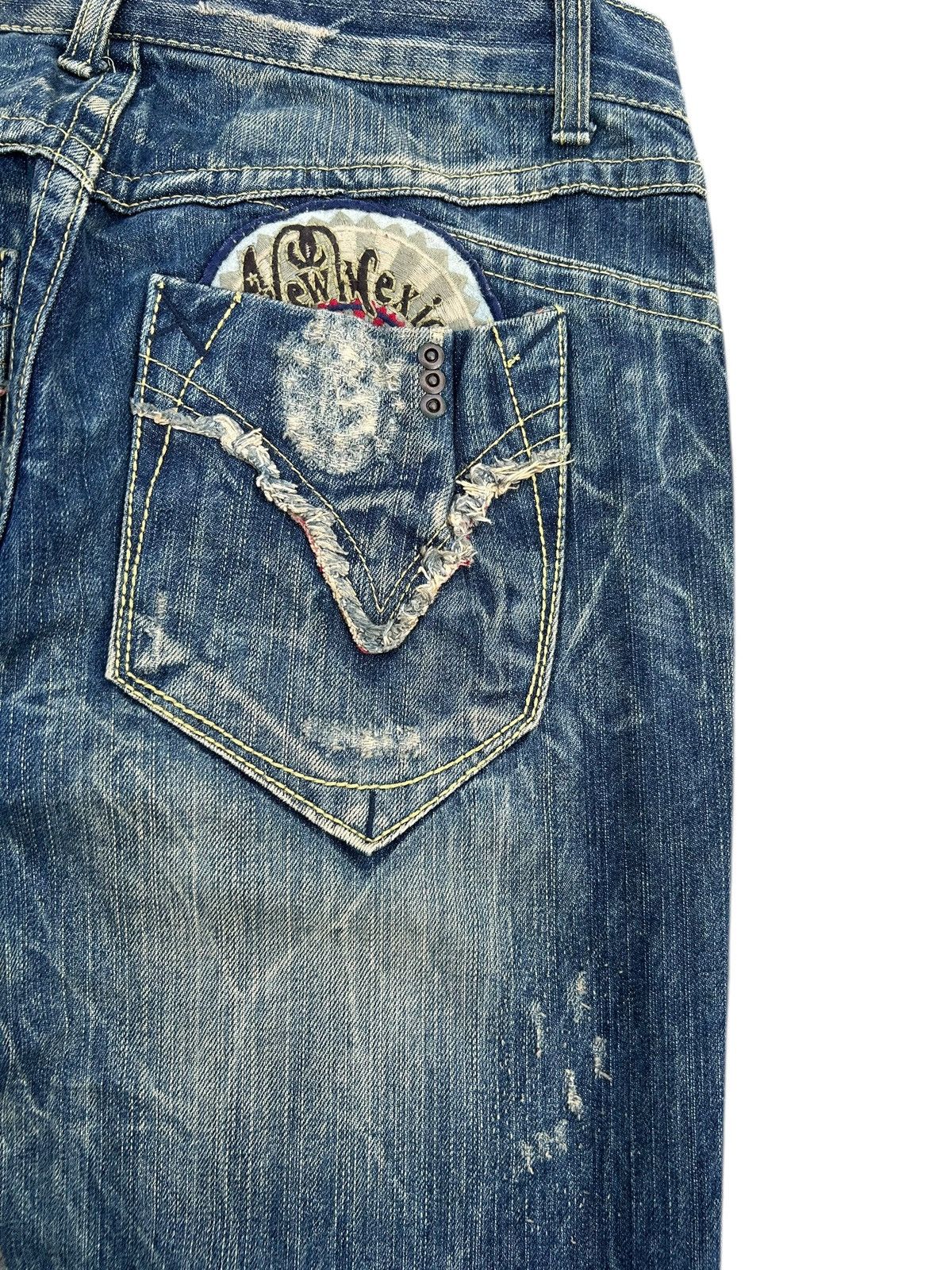 Kapital RED PEPPER GOLD LABEL PUNK DISTRESSED DENIM JEANS Size US 35 - 9 Thumbnail