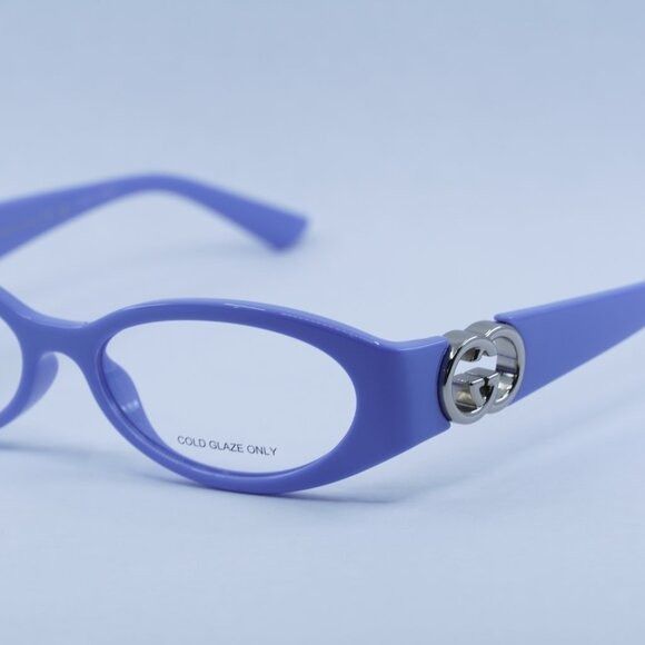 Gucci 🕶️ New Gucci GG1693O 003 Eyeglasses - Violet with Silver Size ONE SIZE - 4 Thumbnail