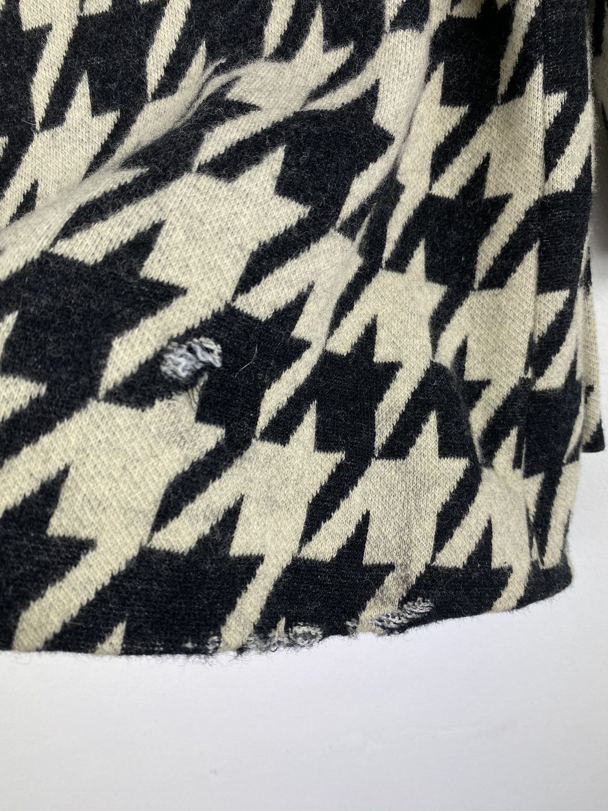 Japanese Brand Vintage 80’s Wool Hountstooth Jacket Button Up Size S / US 4 / IT 40 - 9 Thumbnail