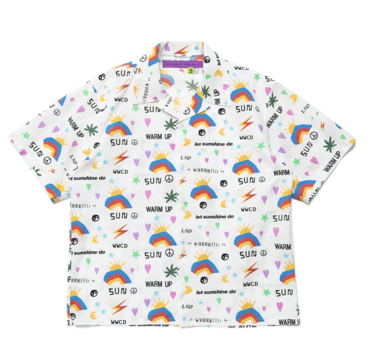 Cactus Plant Flea Market CPFM LSD Aloha Cropped Button Down Shirt Size US XL / EU 56 / 4 - 4 Thumbnail