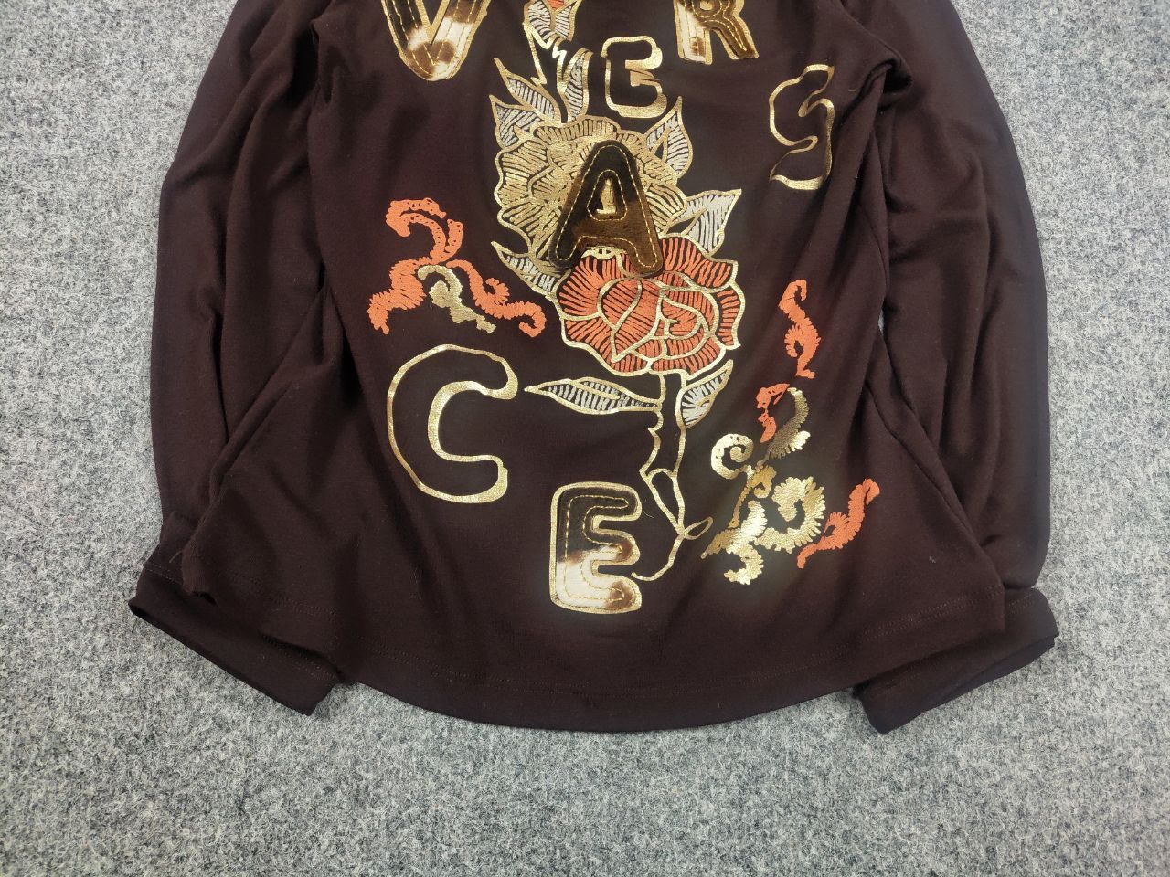 Versace Vintage Versace All Logo Brown Womens Long sleeve Y2K Style Size M / US 6-8 / IT 42-44 - 5 Thumbnail