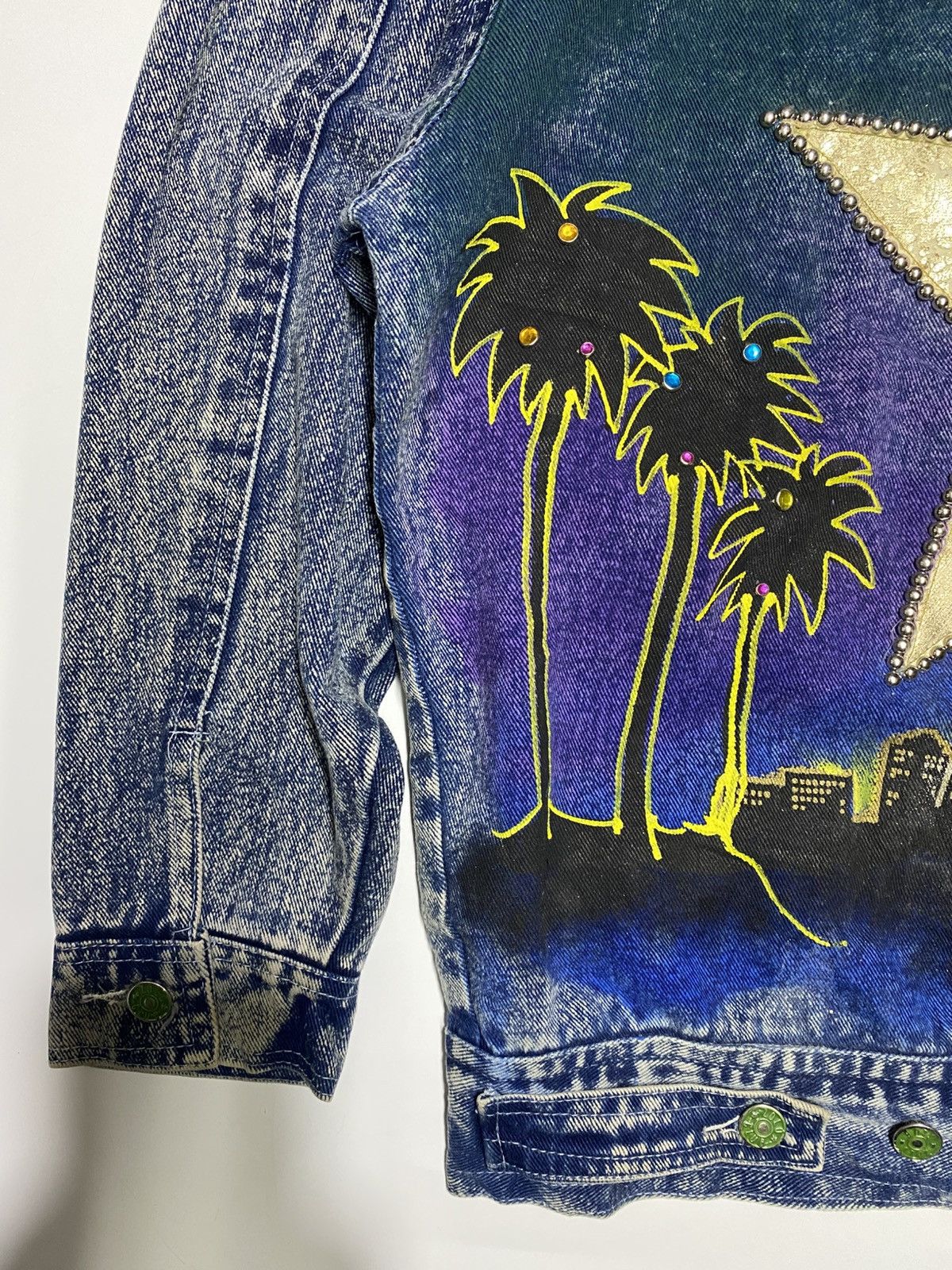 Vintage vintage Tony Alamo Hollywood denim jacket from the 1980s Size US XL / EU 56 / 4 - 6 Thumbnail