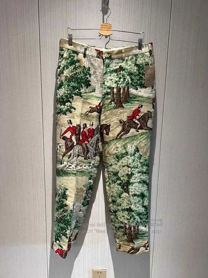Comme des Garcons Comme des Garcons 2016SS Hunting Oil Painting Linen Pants. Size US 44 / EU 60 - 1 Thumbnail