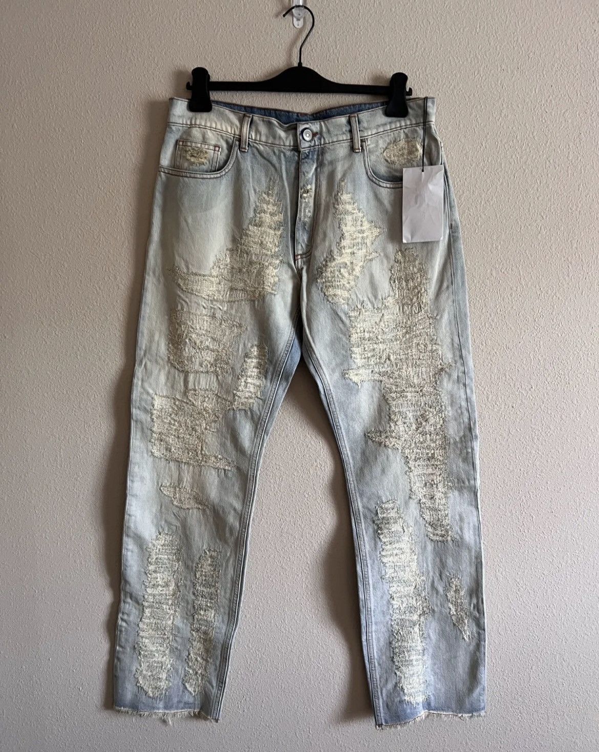 1017 Alyx 9SM Destroyed Embroidery Denim Jeans-Large New