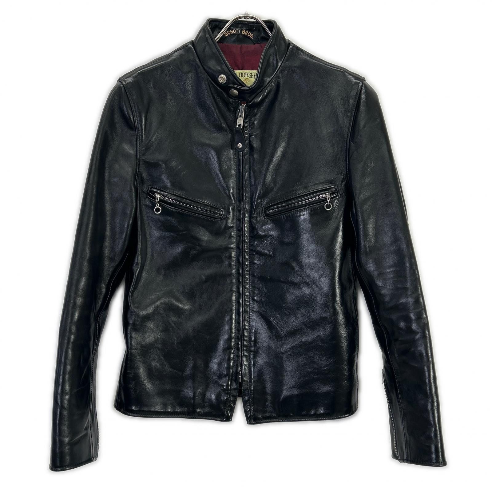 Schott schott 641XXH Horsehide Riders Leather Jacket Black Size 34 ...