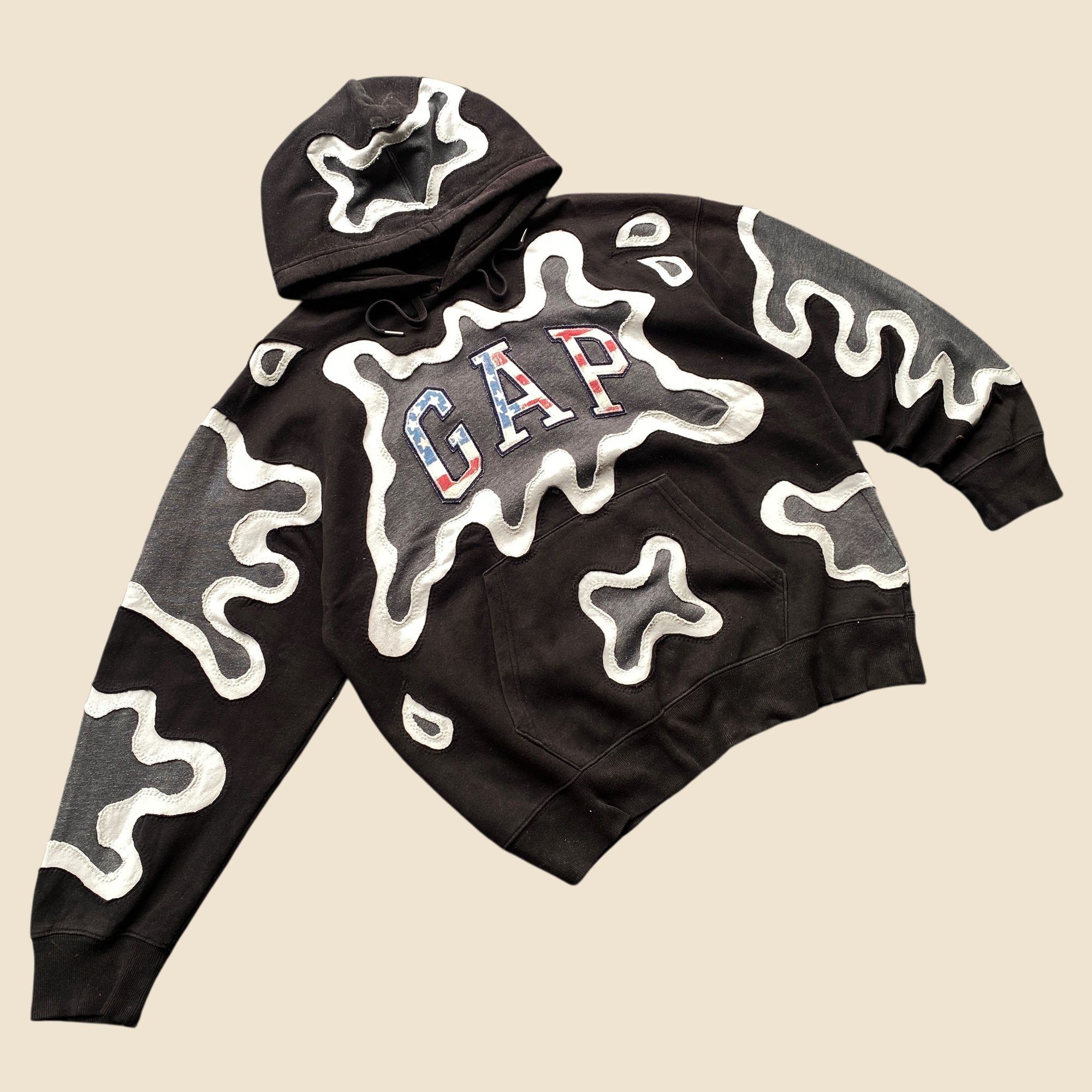 Gap × Handmade 1 OF 1 REWORKED GAP SPLASH 3 LAYERED HOODIE SIZE L Size US L / EU 52-54 / 3 - 2 Thumbnail