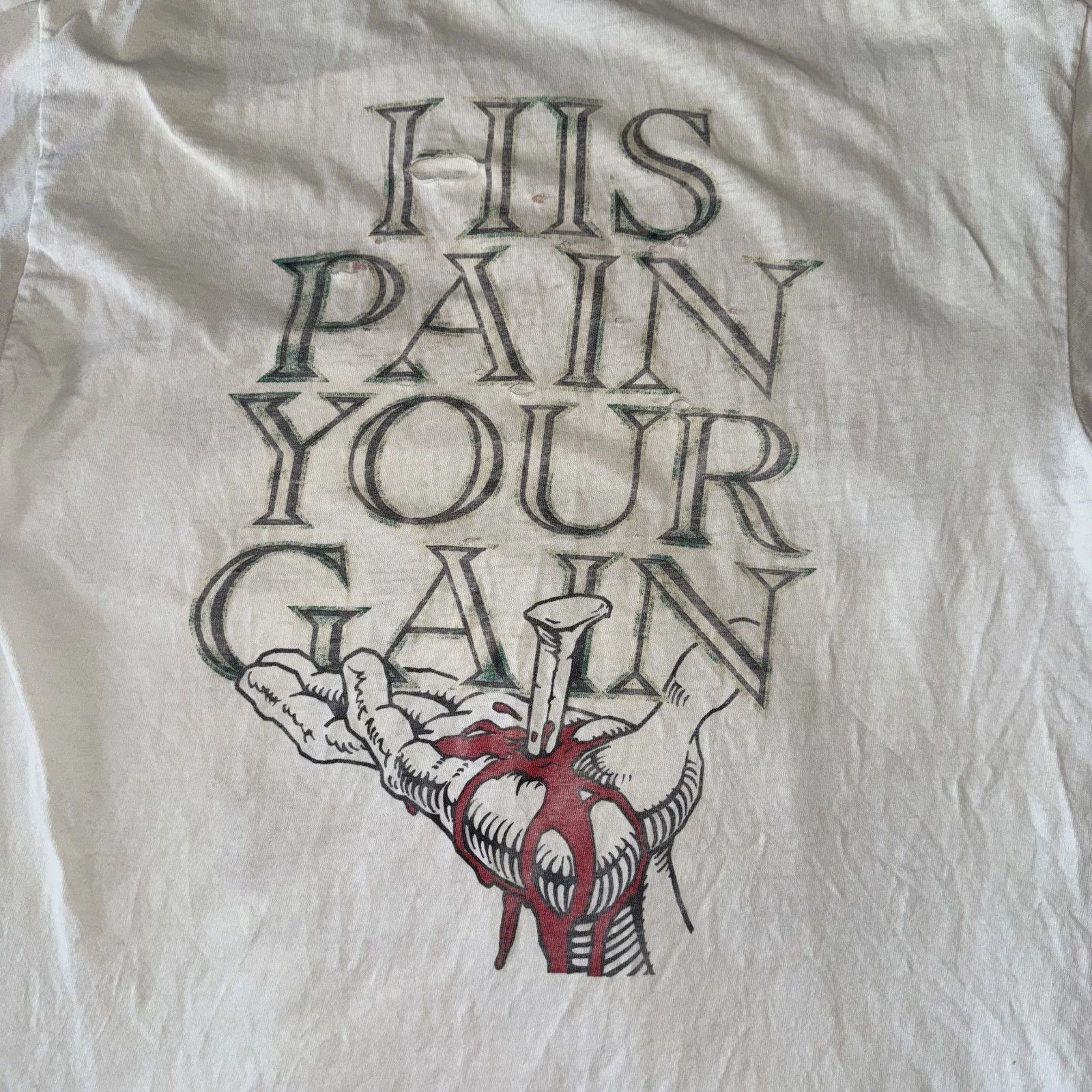 Vintage VTG Lords Gym T Shirt Sz M Jesus Cross Living Epistles 90s Size US M / EU 48-50 / 2 - 4 Thumbnail