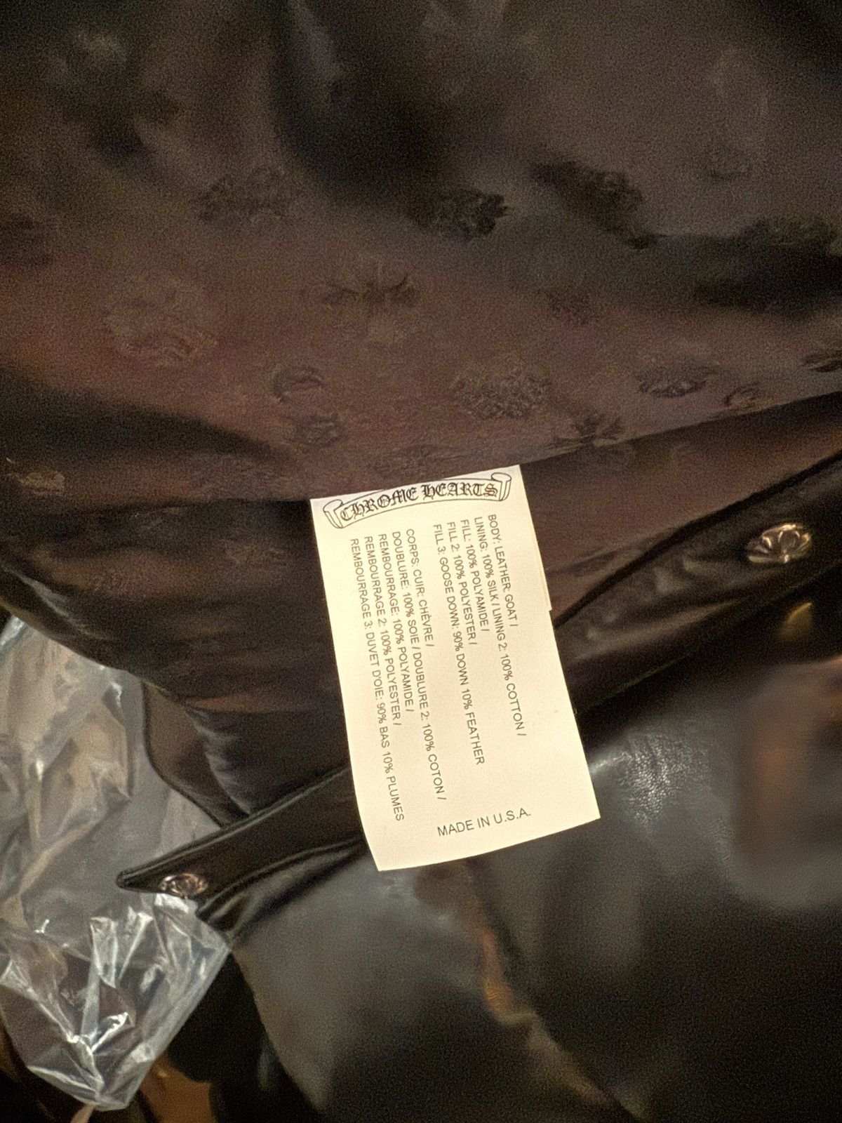 Chrome Hearts Leather Puffer Down Jacket Stiff Size US L / EU 52-54 / 3 - 8 Thumbnail