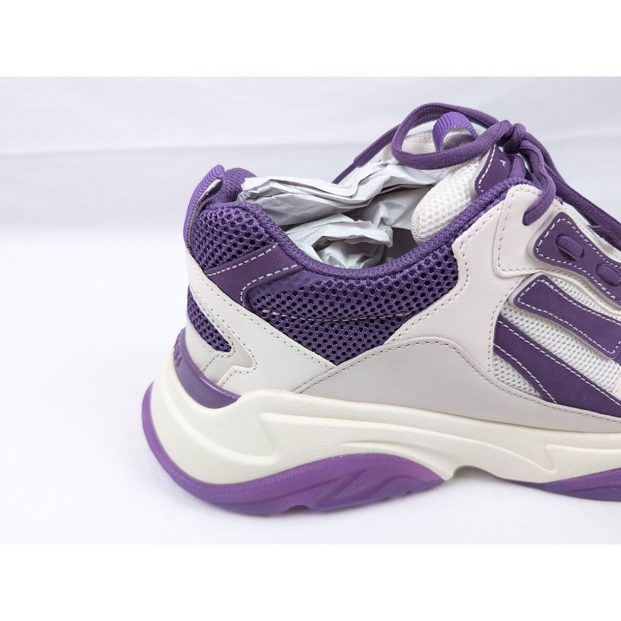 Amiri o1rshd1 Bone Runners in Cream/Purple Size US 12 / EU 45 - 4 Thumbnail
