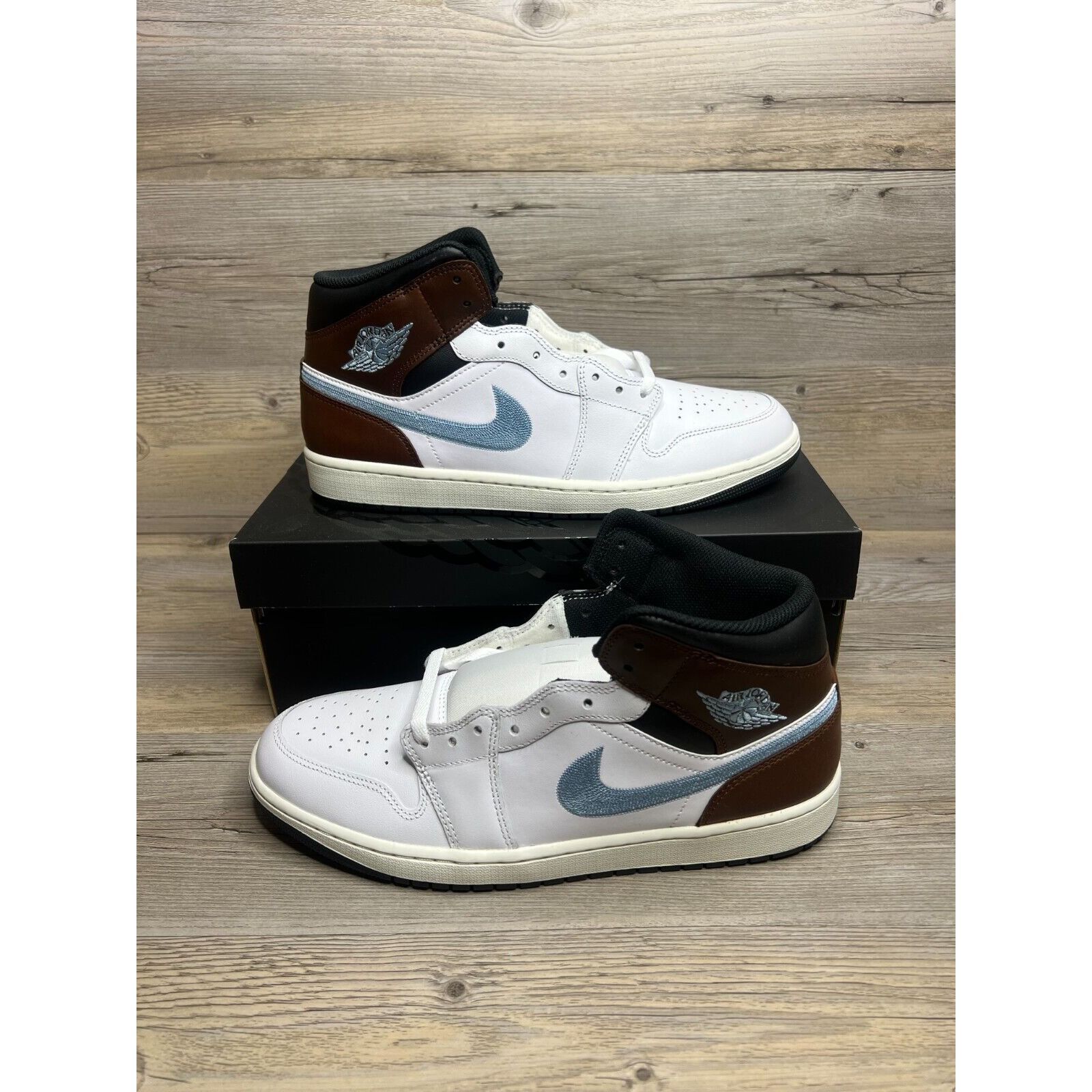 Nike Nike Air Jordan 1 Mid SE Mens Size 9.5 White Blue Grey Black Grailed