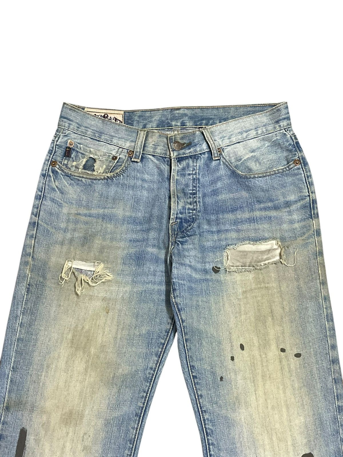 Abercrombie & Fitch Vintage A&F Killburn Low Rise Boot Distressed Paint Mud Wash Size US 30 / EU 46 - 3 Thumbnail