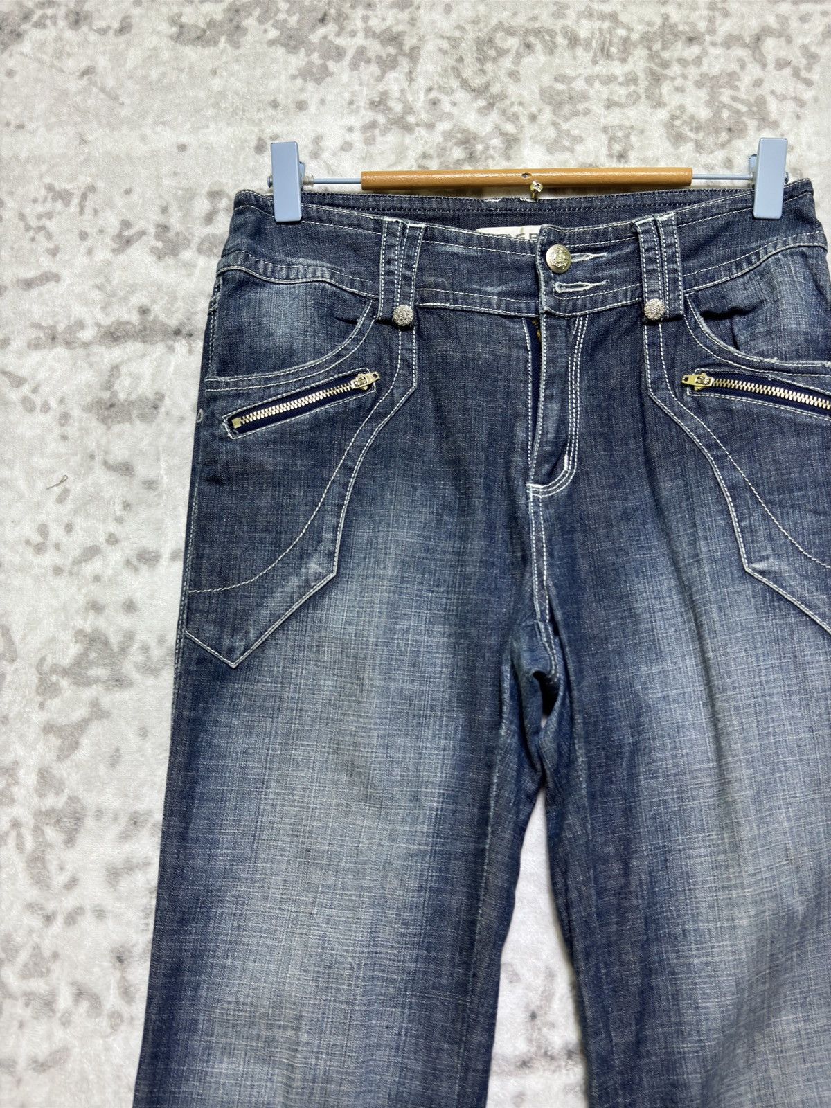 Hysteric Glamour Y2K TORNG BJH Flared Poem Embroidery Unique Pocket Denim Size US 28 / EU 44 - 4 Thumbnail