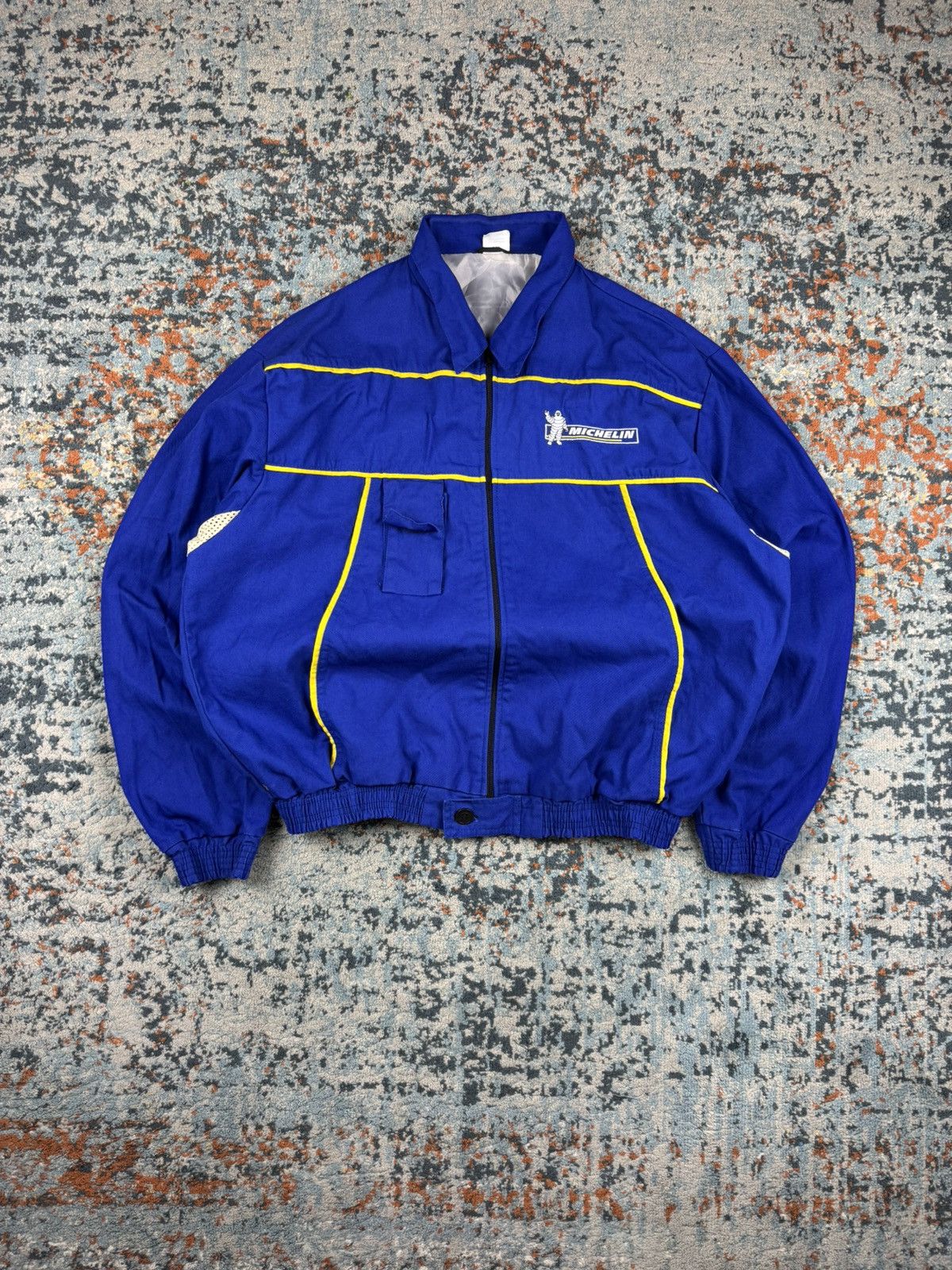 Vintage Vintage 80s Michelin embroidered workwear racing jacket Size US XL / EU 56 / 4 - 1 Thumbnail