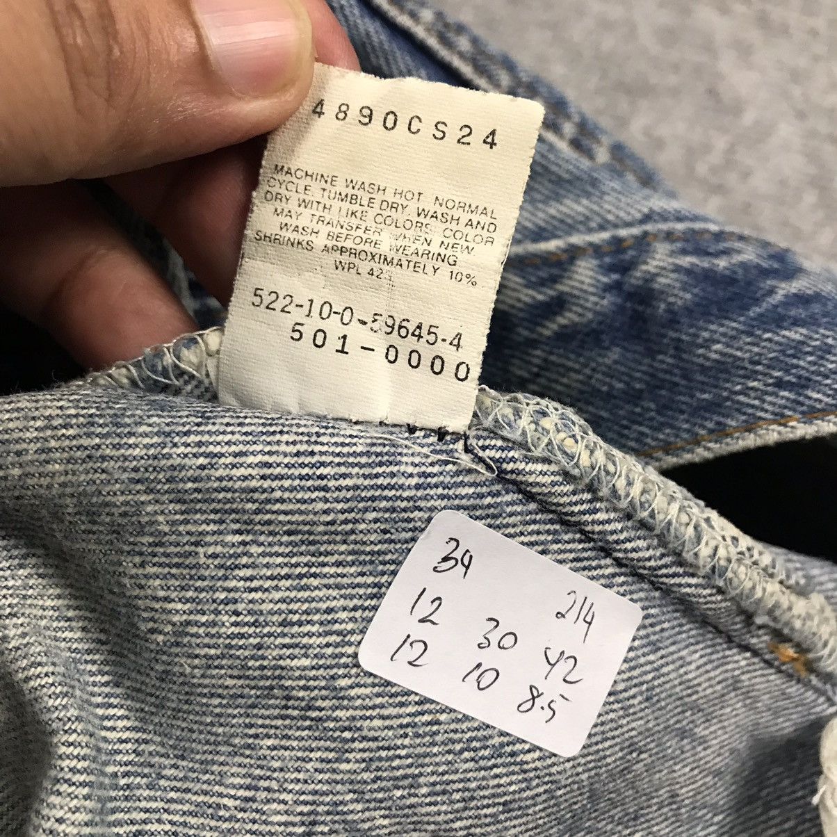 Levi's Vintage Clothing × Vintage Levi’s 501xx distressed denim jeans pants Size US 34 / EU 50 - 19 Thumbnail