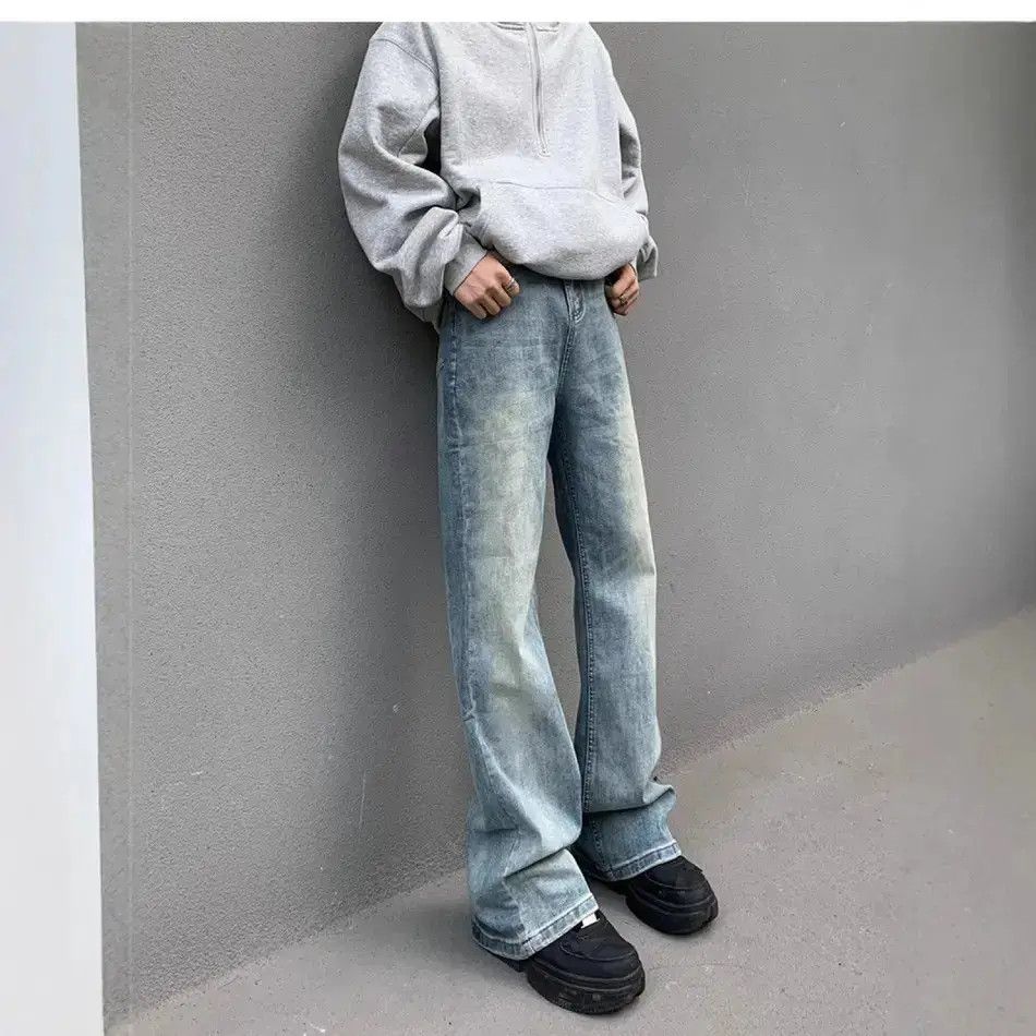 Japanese Brand Retro loose yellow mud dyed straight leg jeans Size US 32 / EU 48 - 4 Thumbnail