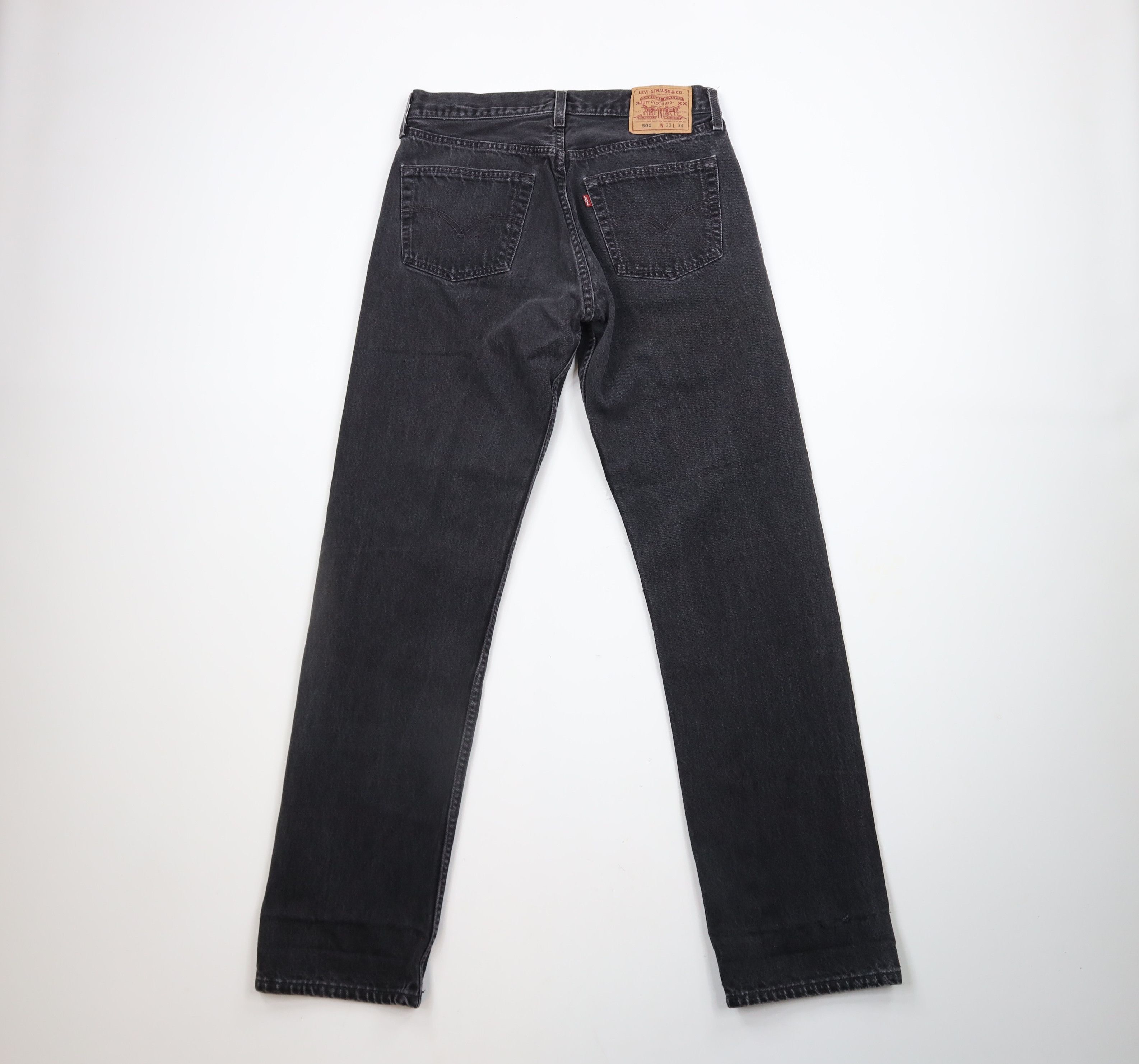 Levi's × Vintage Vintage 90s Levis 501xx Fit Button Fly Jeans Black USA Size US 32 / EU 48 - 10 Thumbnail