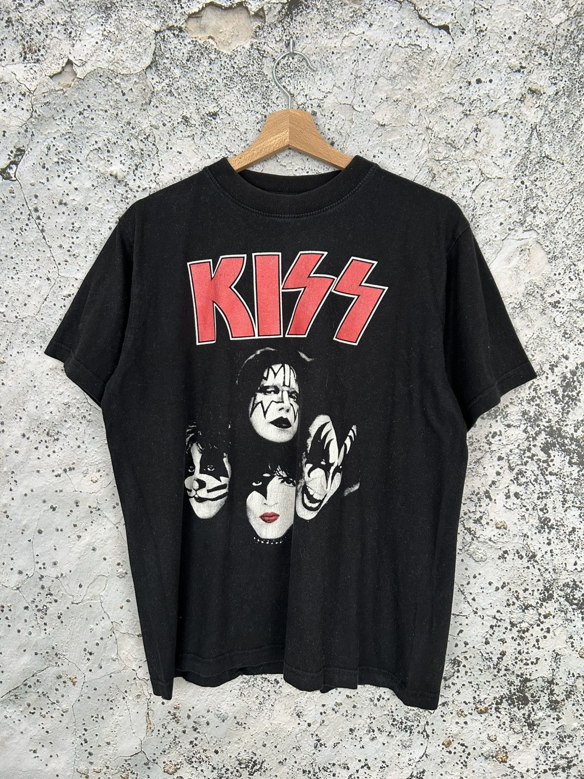 Vintage The KISS Rock Band Tee Avant Garde Metal Rare 90s