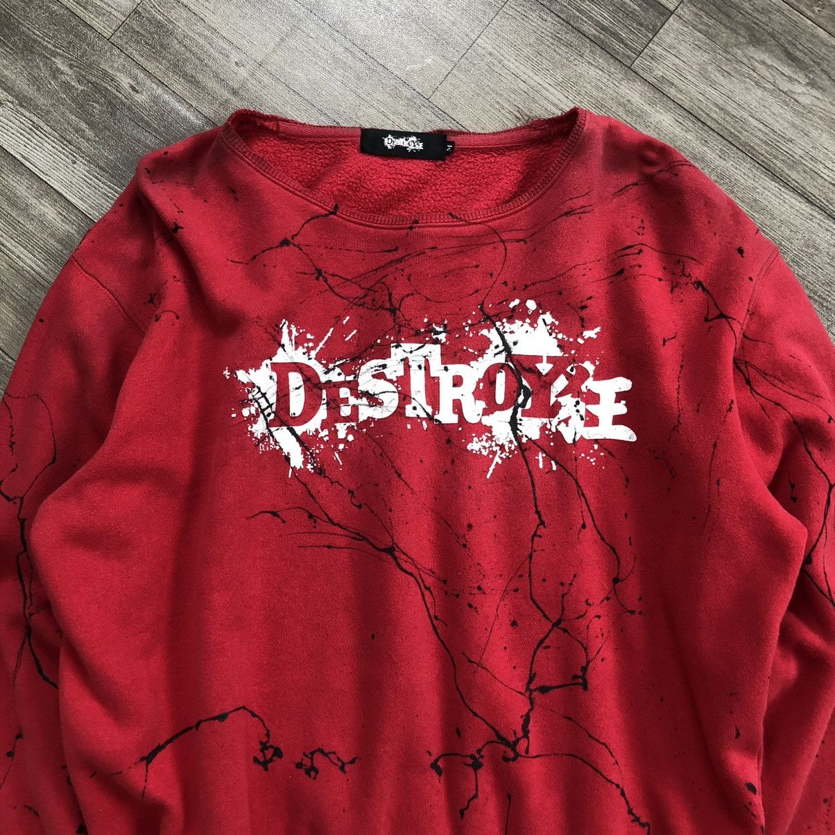 If Six Was Nine × Japanese Brand × Le Grande Bleu (L.G.B.) 2000s Destroy Distressed Painted Lgb Punk Style Sweatshirt Size US S / EU 44-46 / 1 - 2 Thumbnail