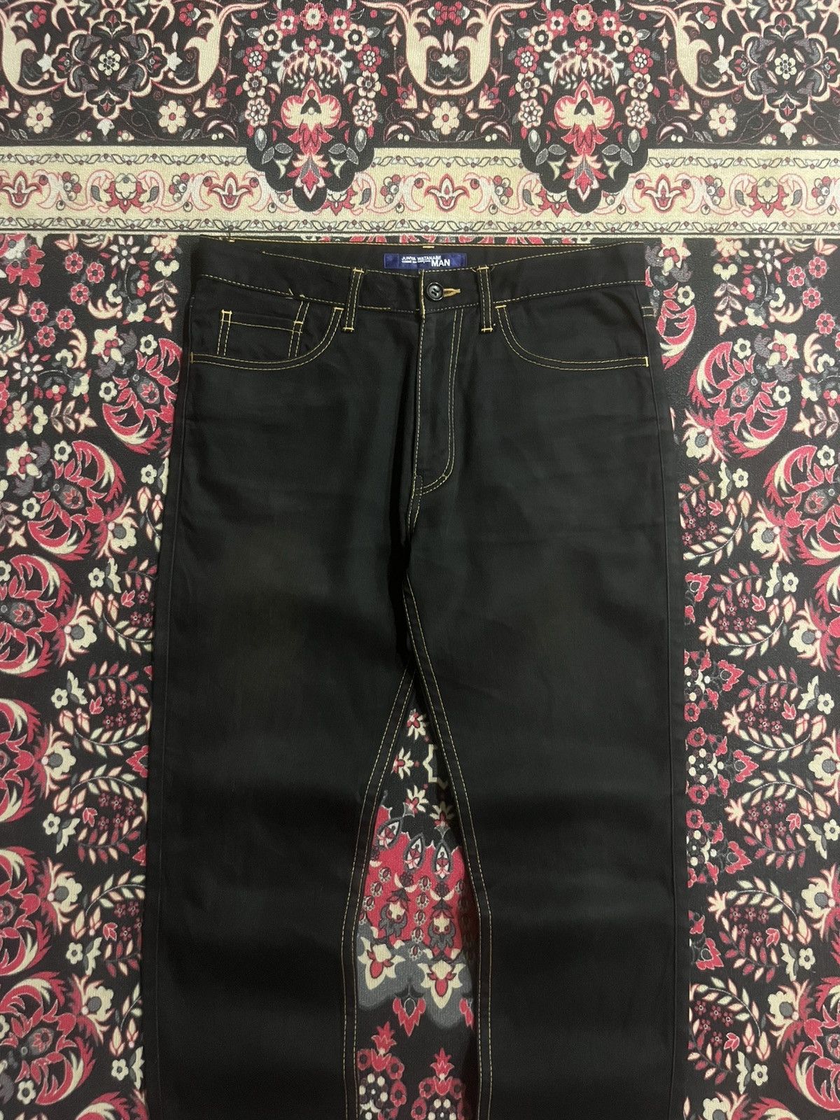Junya Watanabe Junya Watanabe Comme des Garcons Black Slim Straight Jeans Size US 32 / EU 48 - 3 Thumbnail