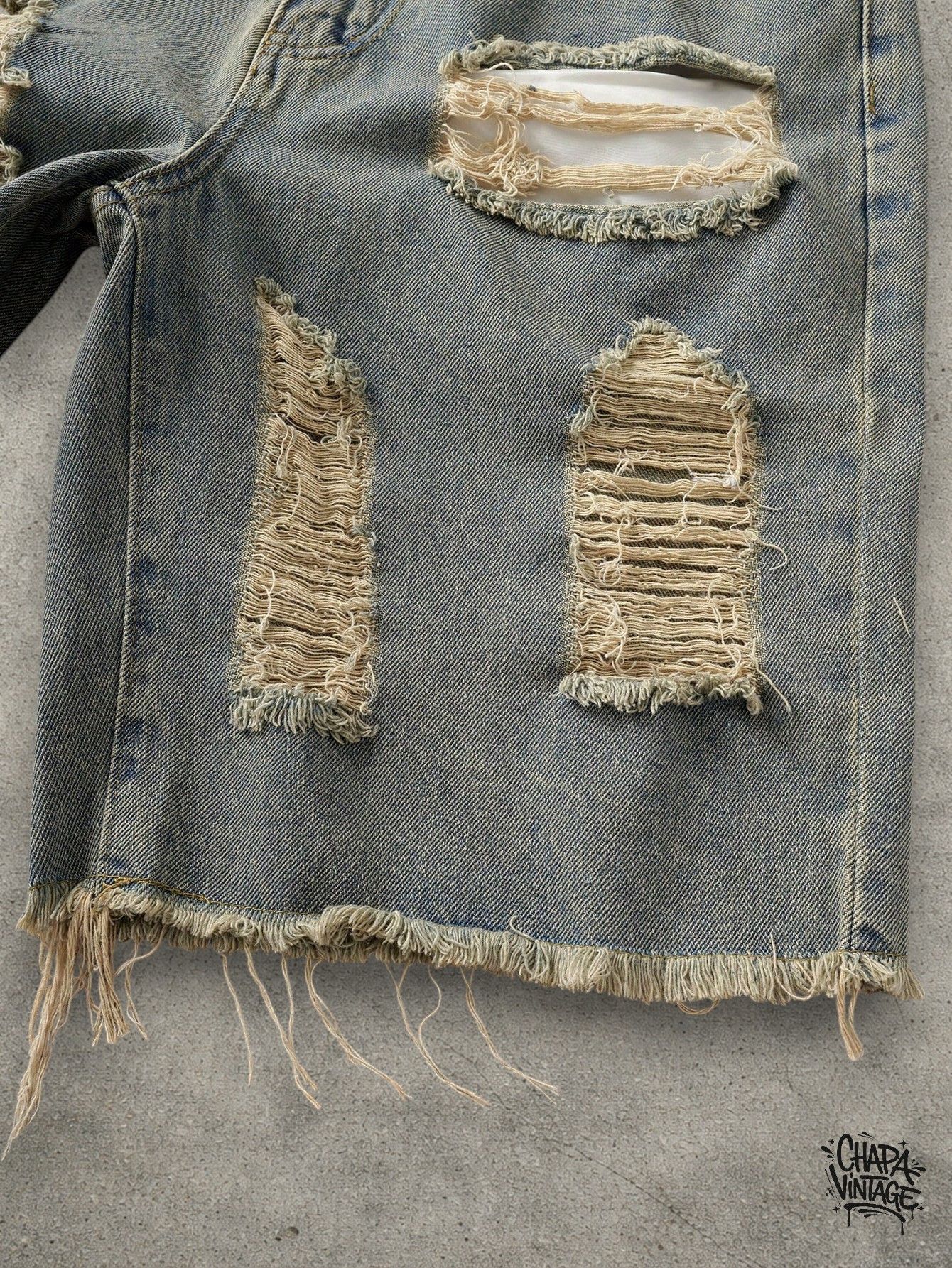 Japanese Brand Ripped jeans shorts Size US 32 / EU 48 - 4 Thumbnail