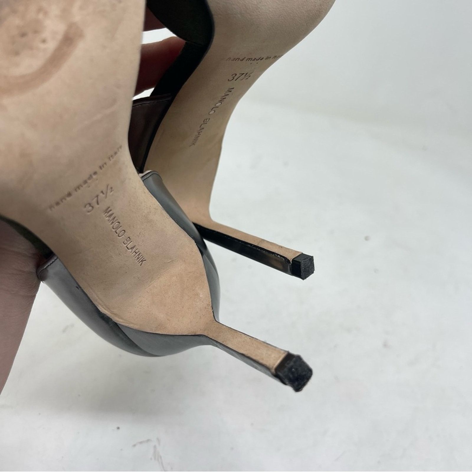 Manolo Blahnik ManoloBlahnik D’orsey green suede silver leather heels 100mm Size US 7.5 / IT 37.5 - 11 Thumbnail